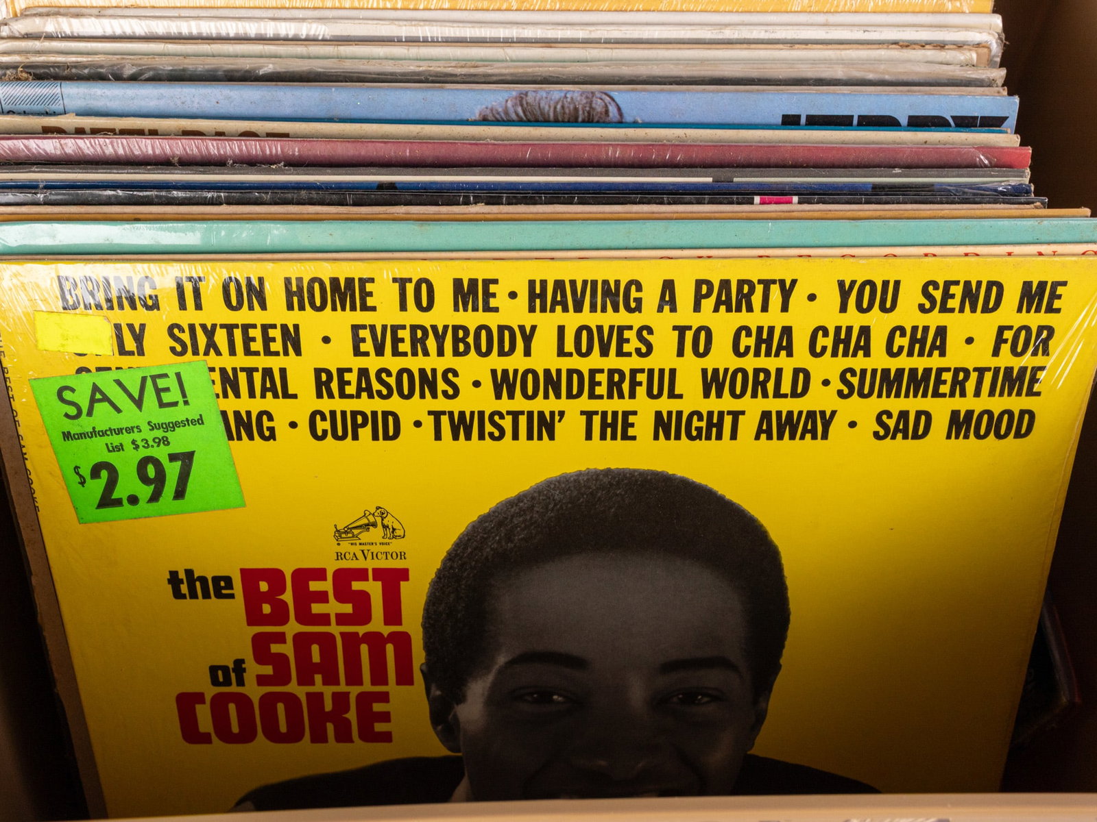 Assortment of Vintage Records ft. Johnny Cash and Sam Cooke - 2