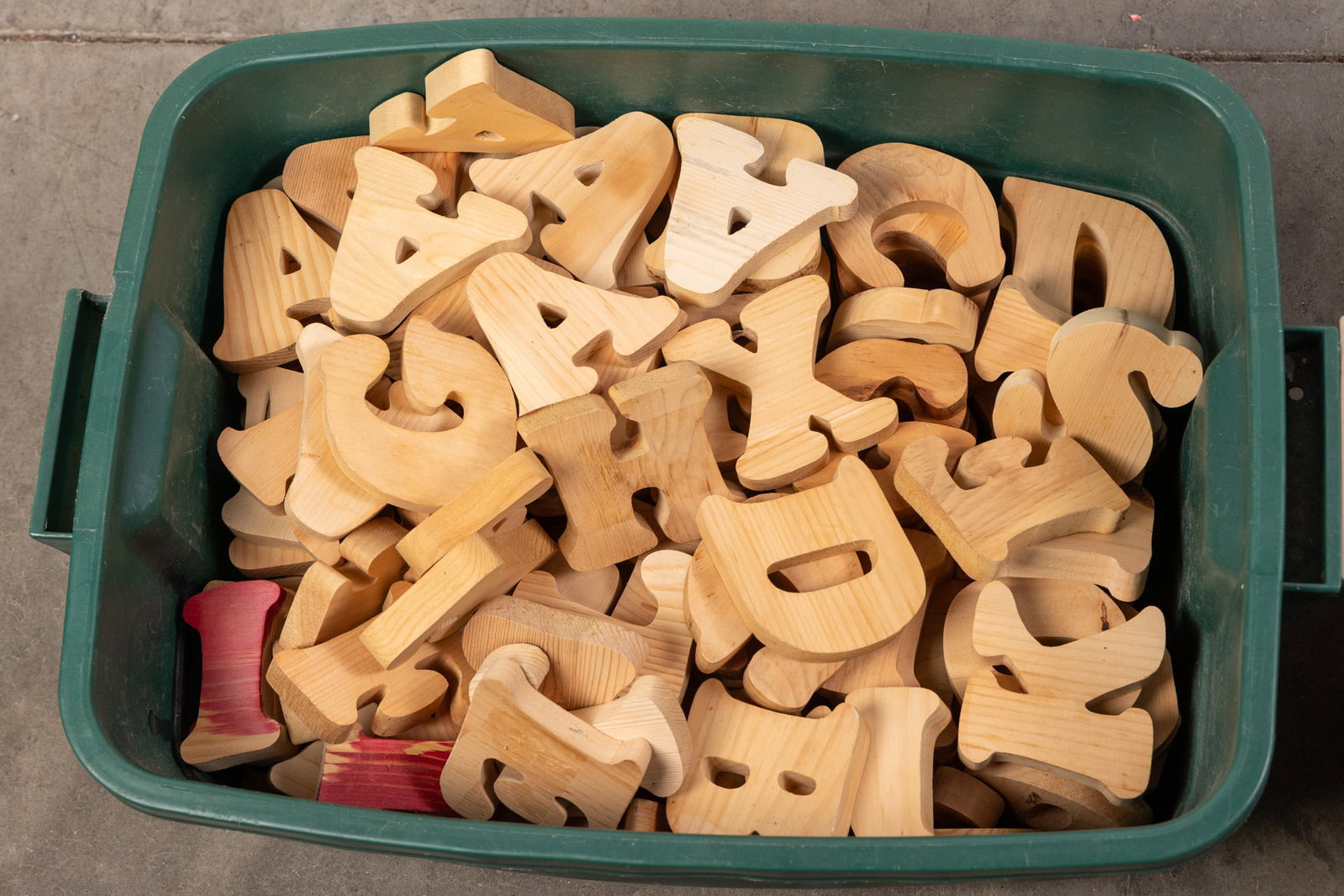 Large Assortment of Unfinished Wood Cut Letters - 2