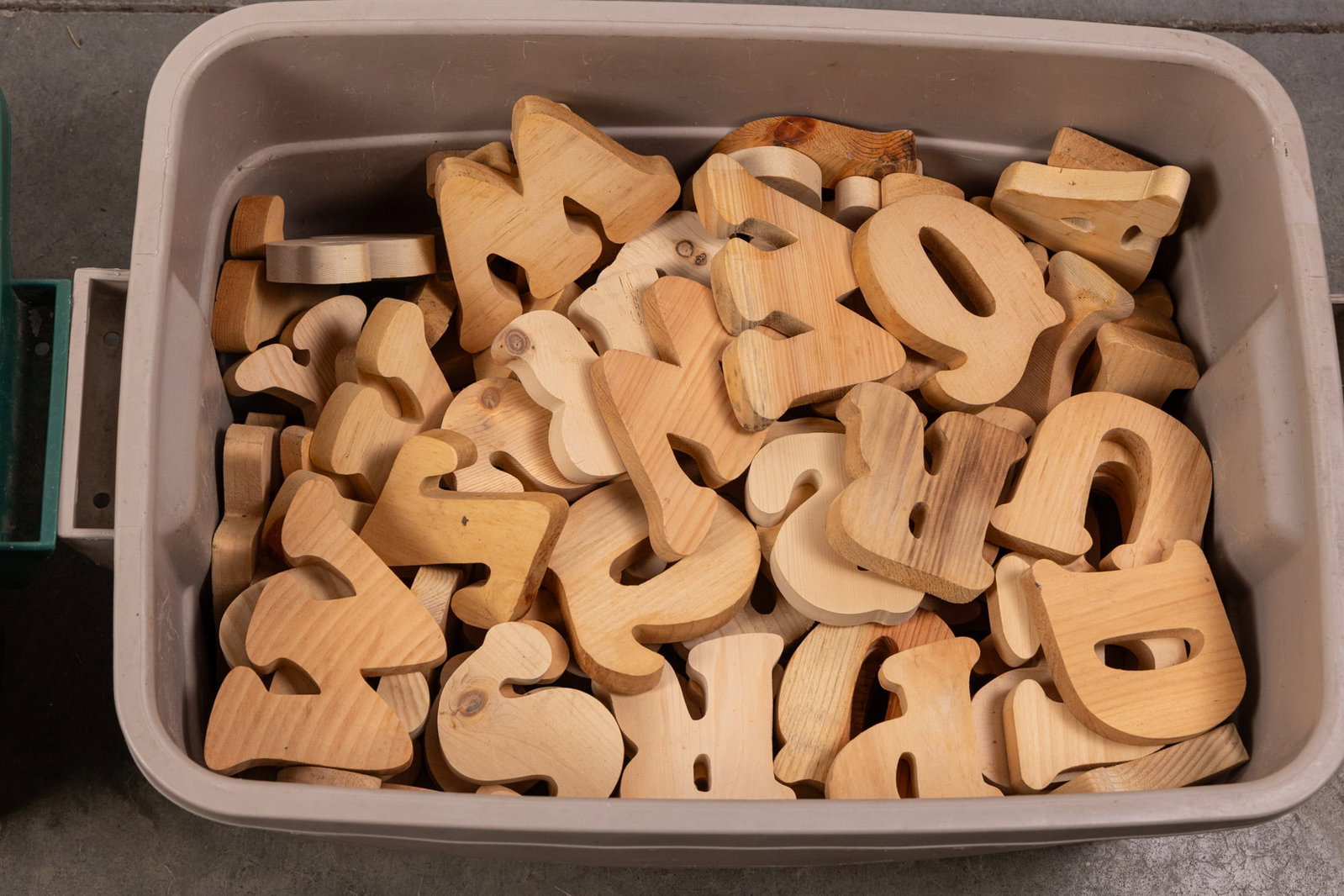 Large Assortment of Unfinished Wood Cut Letters - 3