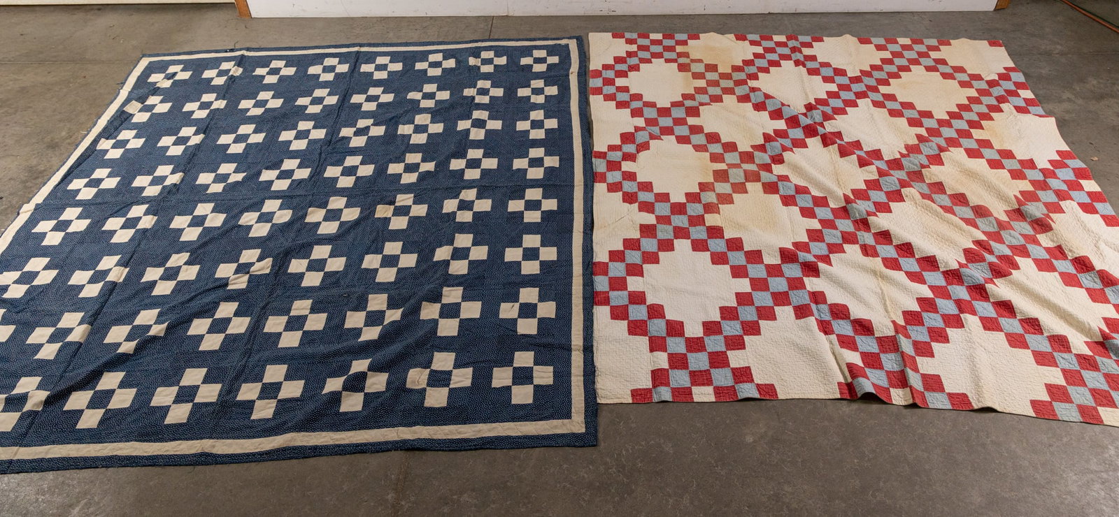 Two Vintage Quilts: Two Vintage Quilts Size 77" x 78" (blue) Literature Brooks Auction – Online Auction Terms & Conditions Contact: (856) 694-2960 | info@brooks.auction READ BEFORE YOU BID: We want you to feel