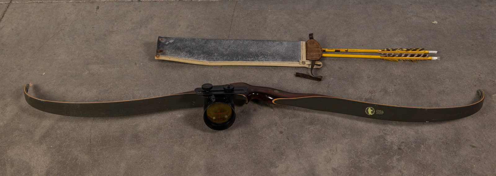 Vintage Bear Glass-Powered Kodiak Magnum & Two Bear Arrows: Vintage Bear Glass-Powered Kodiak Magnum & Two Bear Arrows Size 47" H Literature Brooks Auction – Online Auction Terms & Conditions Contact: (856) 694-2960 | info@brooks.auction READ BEFORE YOU