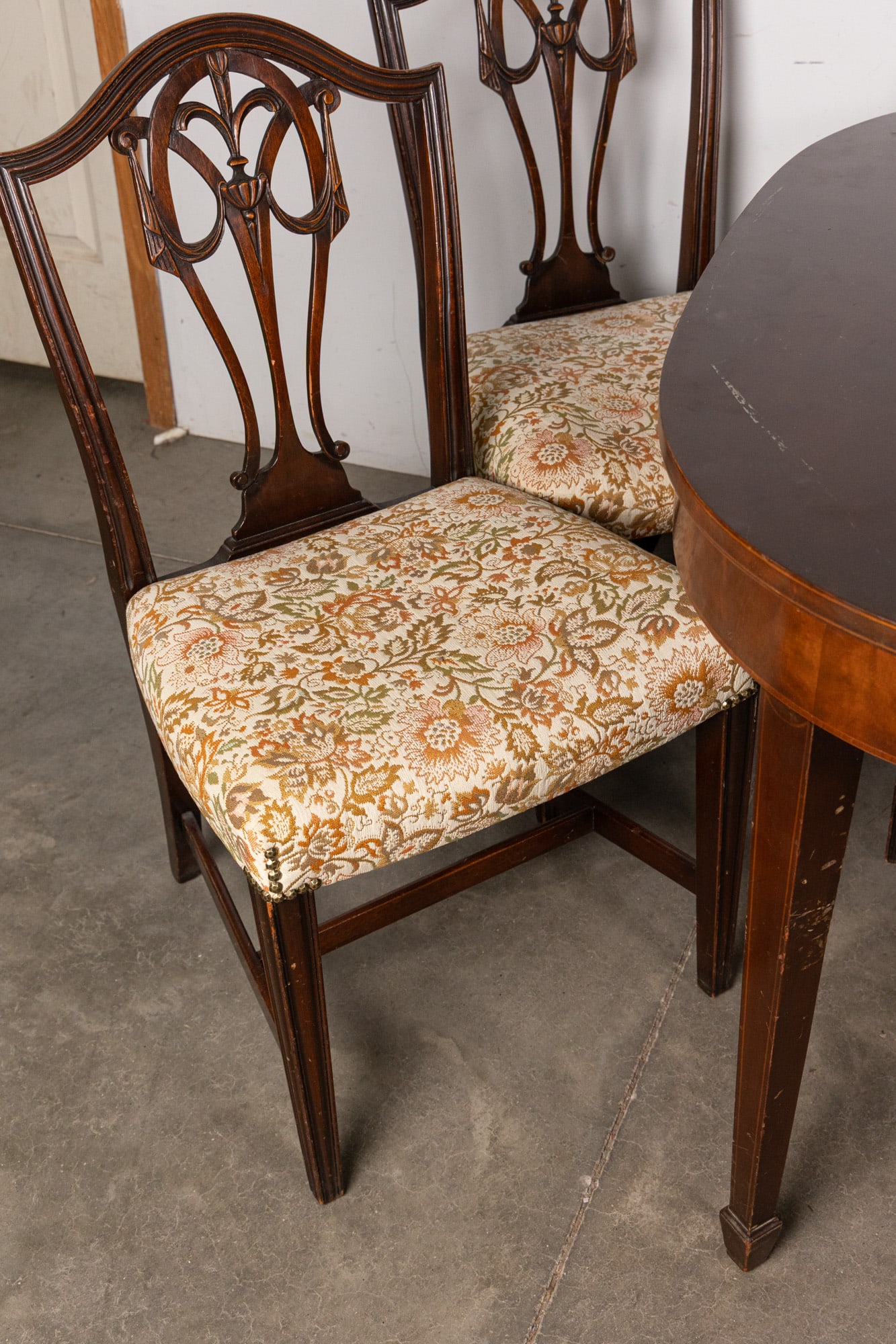 Antique Seven Piece Reproduction Federal Style Dining Set - 4