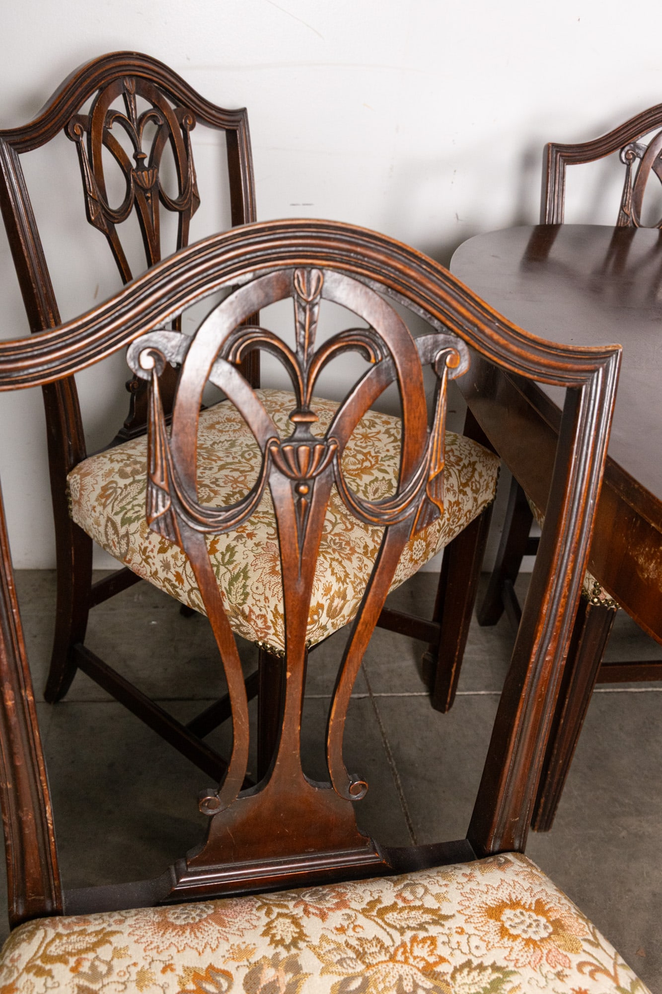 Antique Seven Piece Reproduction Federal Style Dining Set - 9