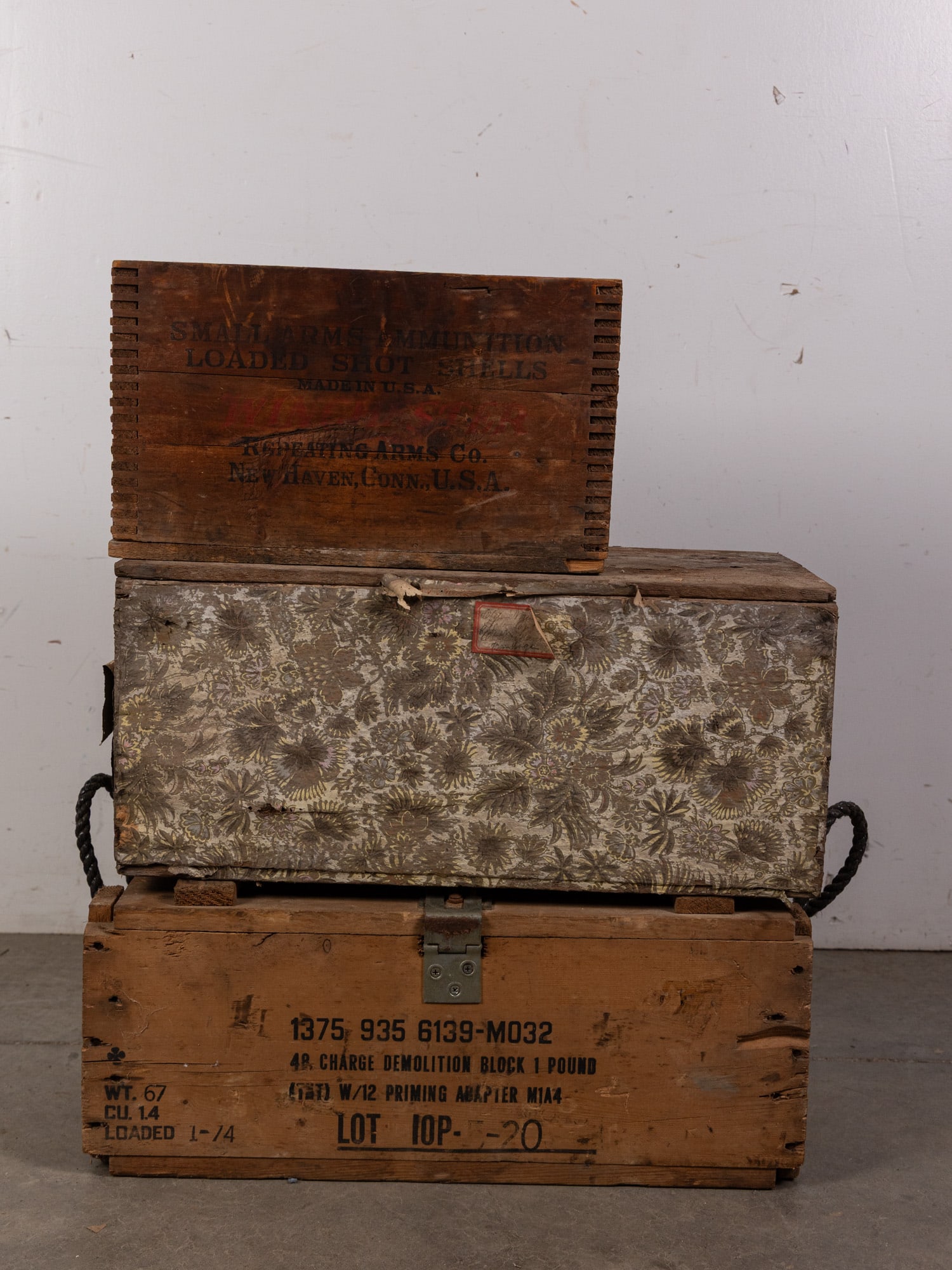 Three Vintage Storage Crates: Three (3) Vintage Storage Crates Size 9" x 23" x 11" Literature Brooks Auction – Online Auction Terms & Conditions Contact: (856) 694-2960 | info@brooks.auction READ BEFORE YOU BID: We w