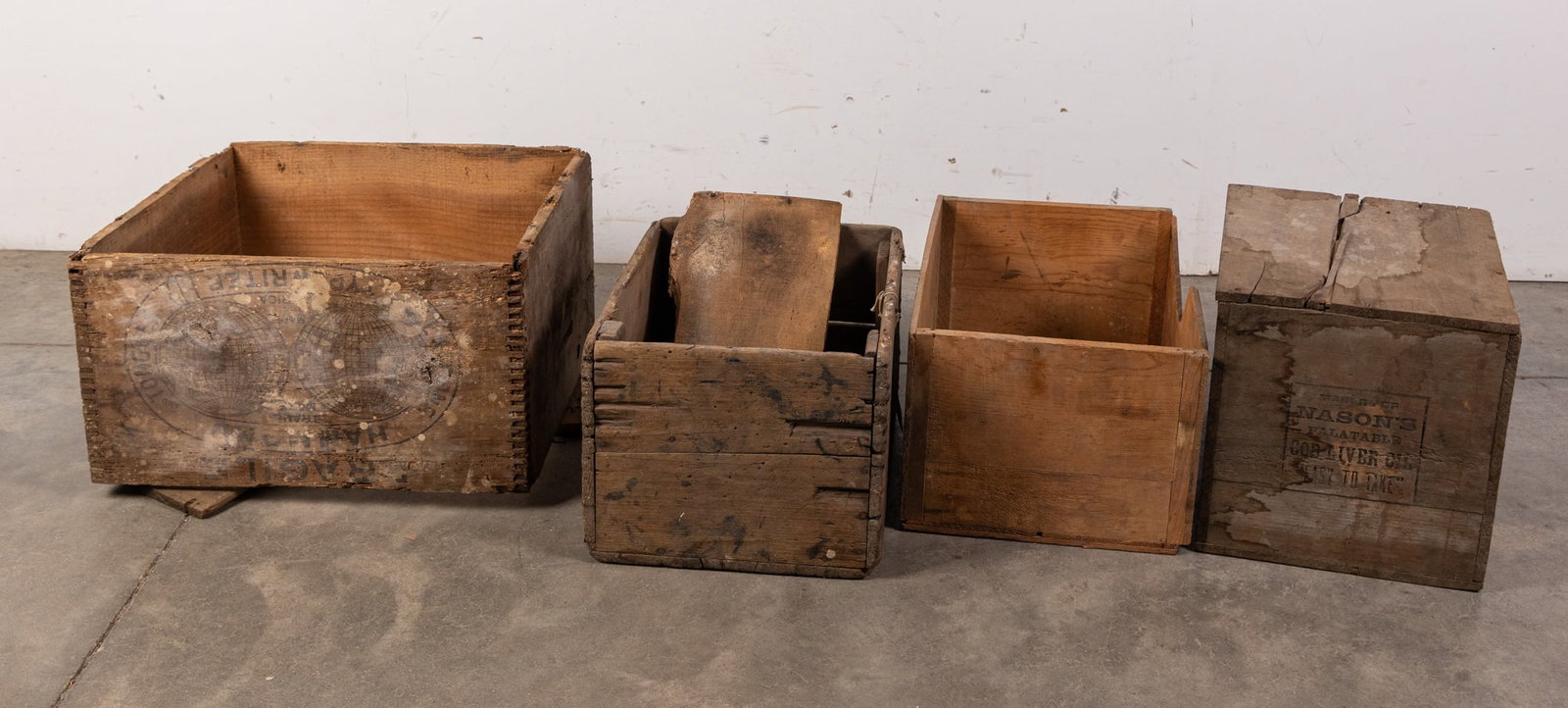 Four Vintage Wooden Crates (1 of 3)