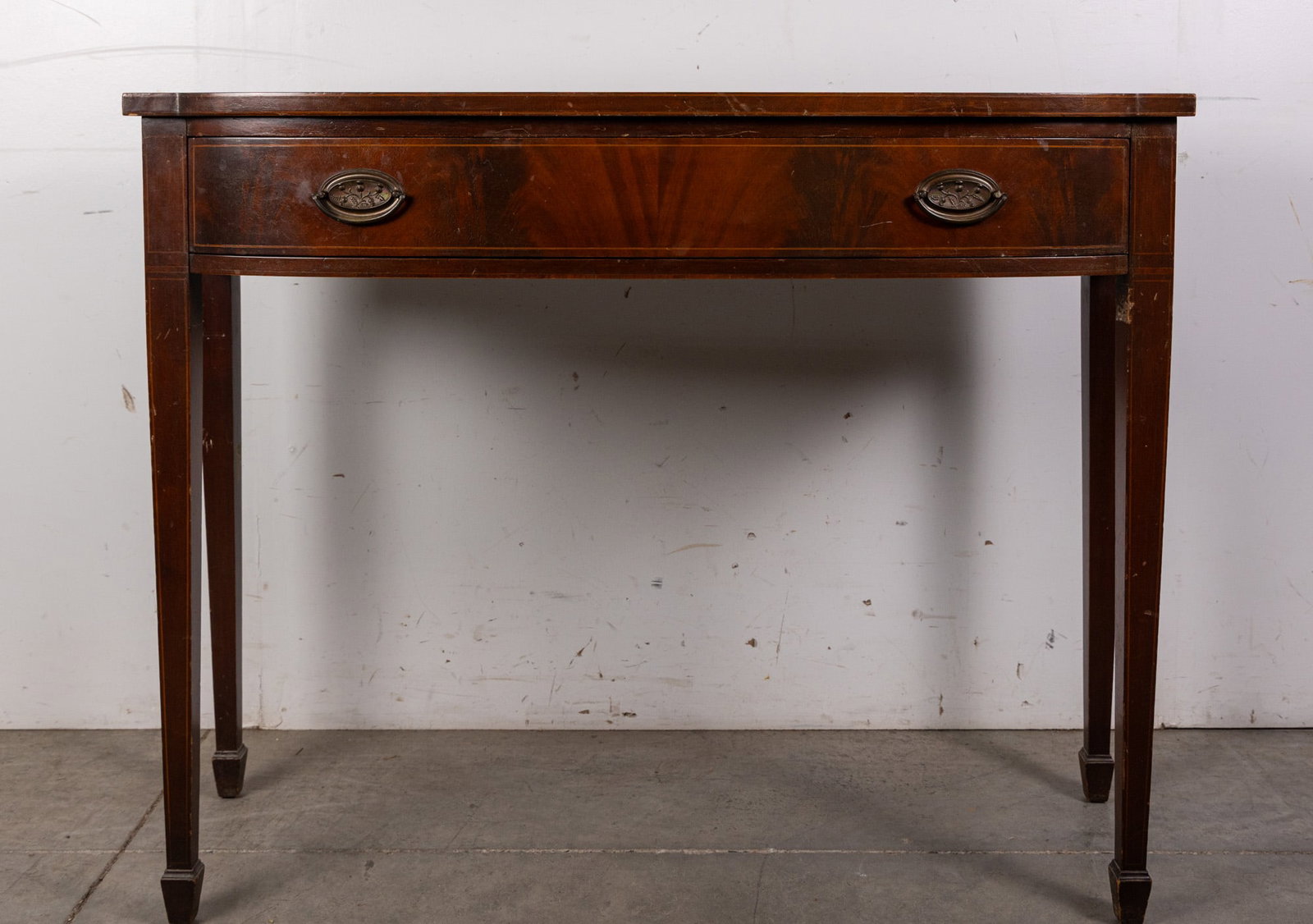 Vintage Hallway Table with Hepplewhite Style Drawer Pulls - 2