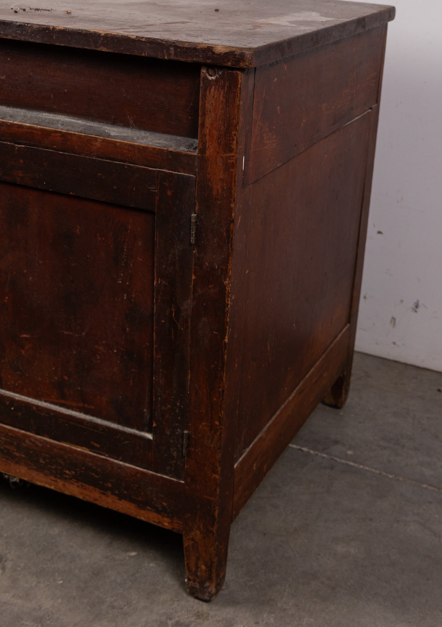 Primitive Antique Wooden Accent Table - 4