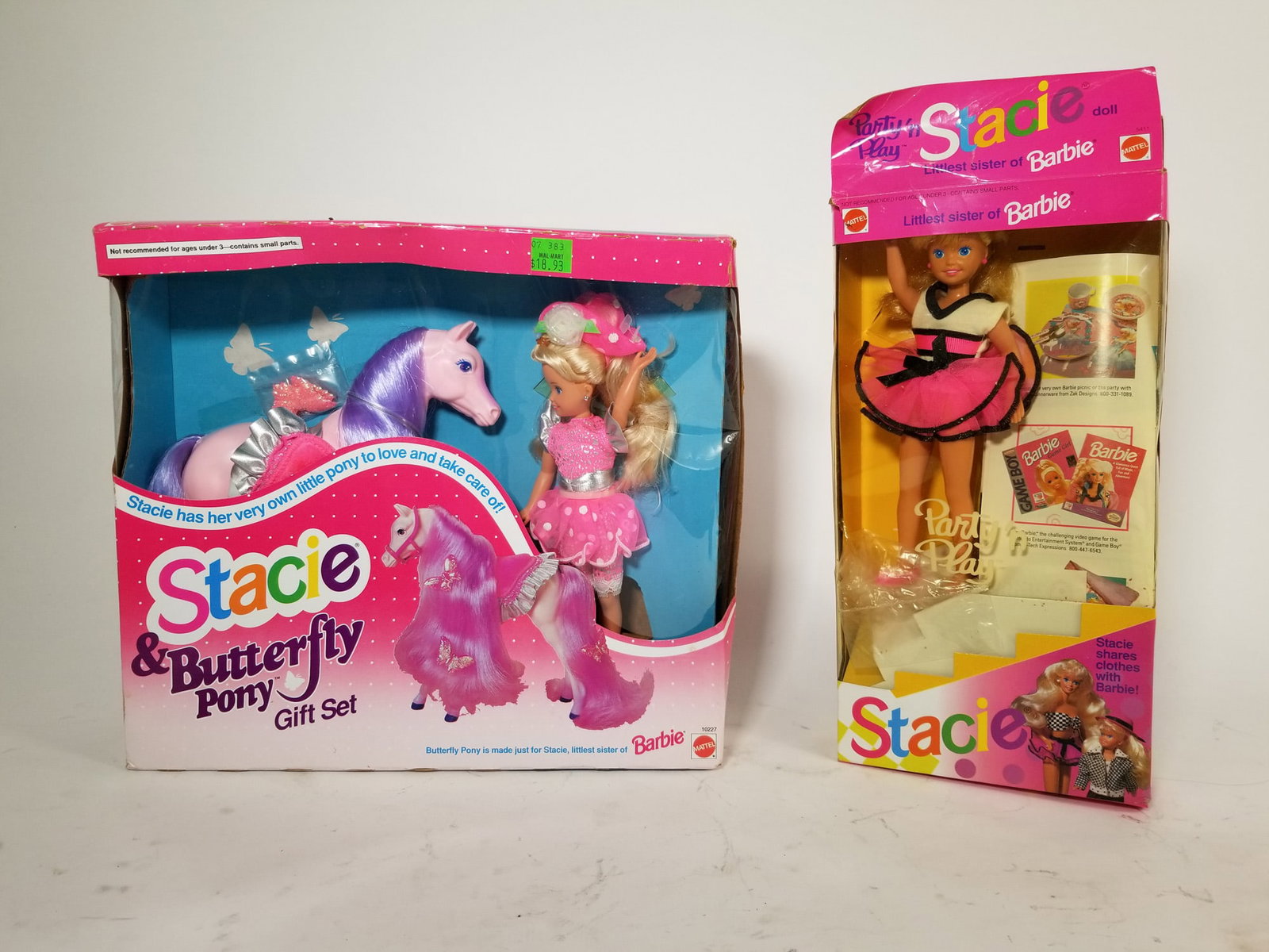Two Vintage Mattel Stacie Dolls: Stacie & Butterfly Pony Gift Set #10227 - Party n' Play Stacie #5411 Size 14" x 11" x 5" Literature Brooks Auction – Online Auction Terms & Conditions Contact: (856) 694-2960 |