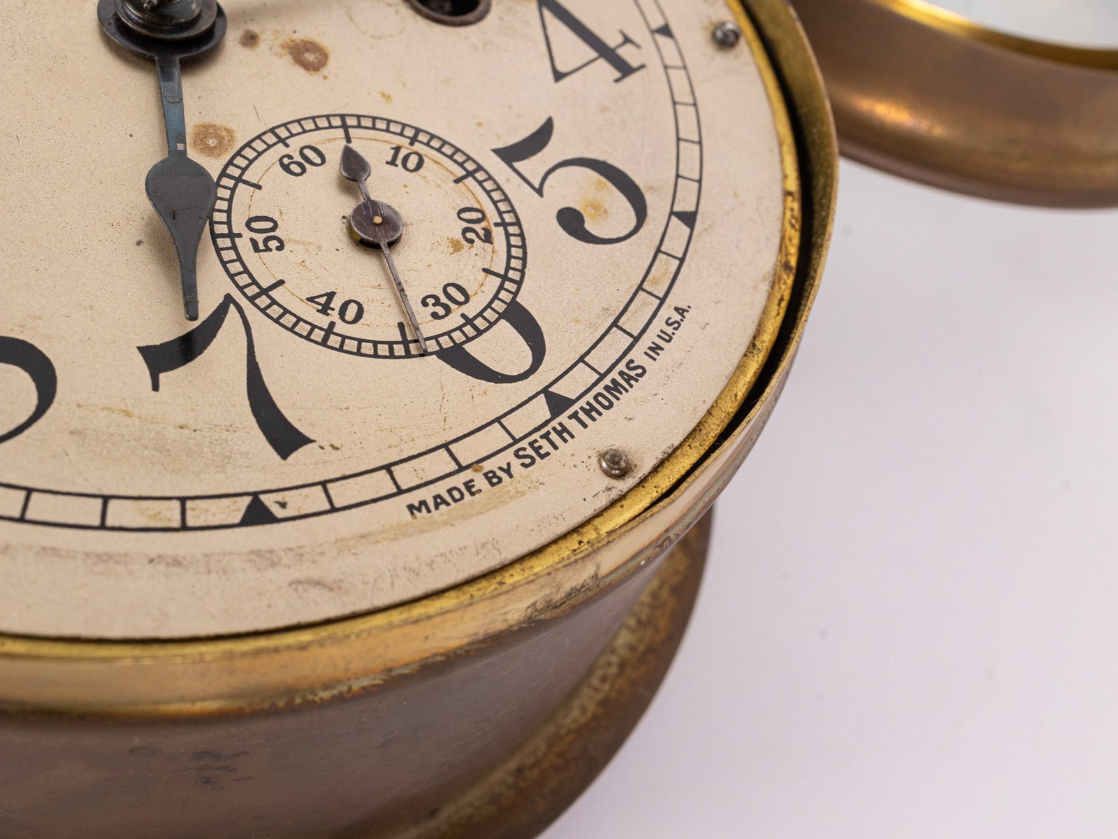 Seth Thomas Brass Vintage Ship's Clock - 3