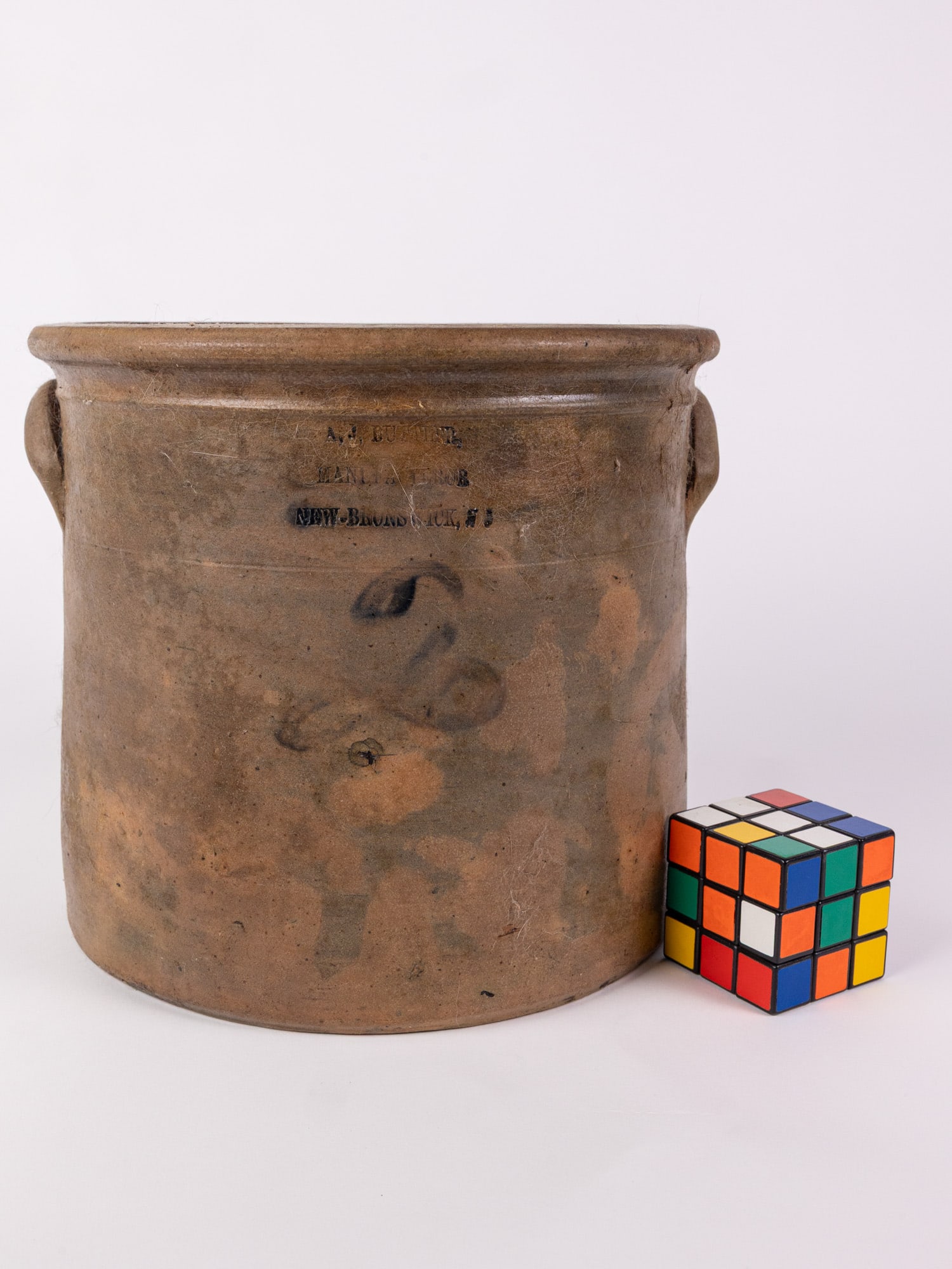 A. J. Buttler Two Gallon Cobalt Decorated Stoneware Crock - 2