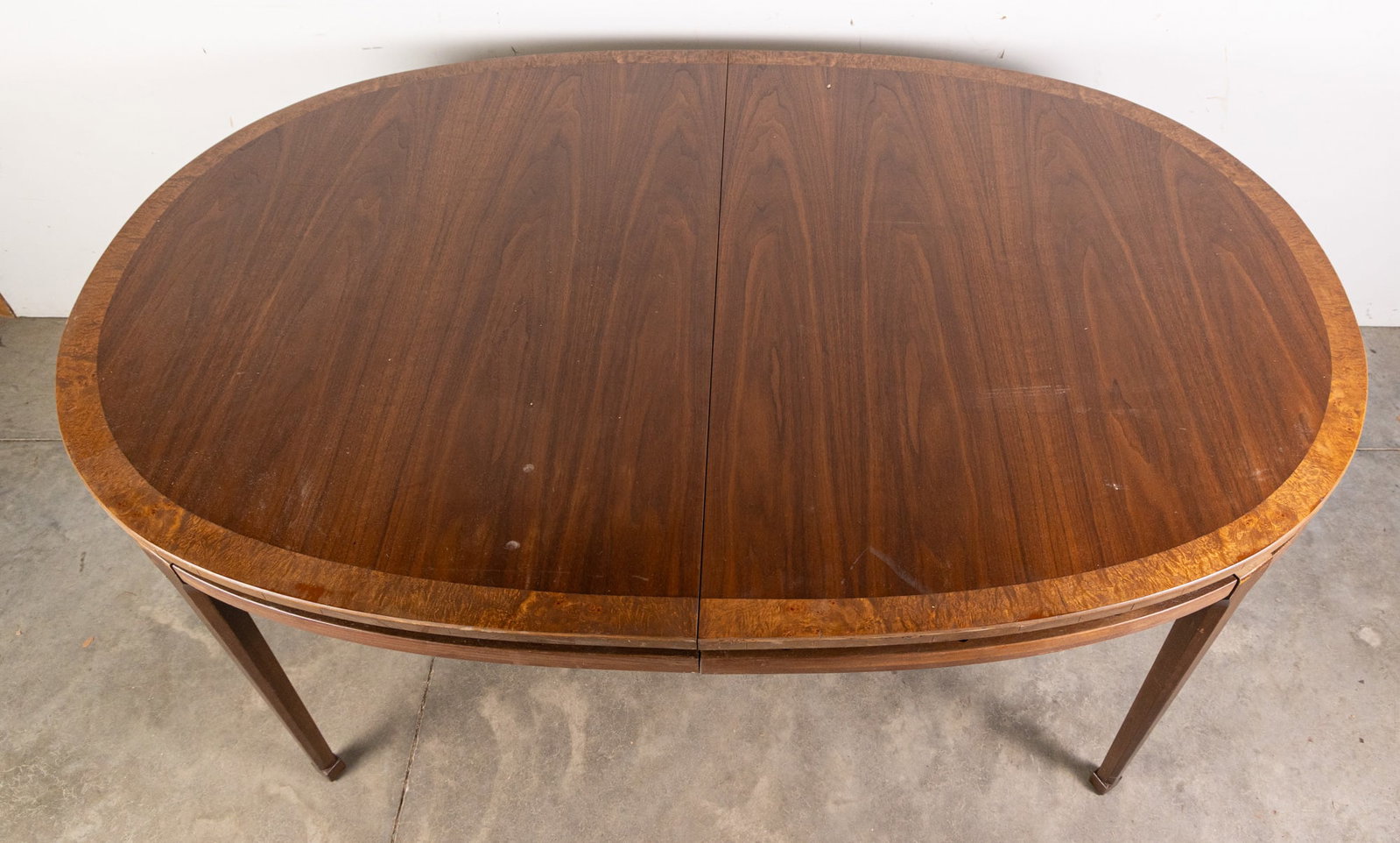 Vintage Mid Century Modern MCM Walnut and Burl Dining Table - 2