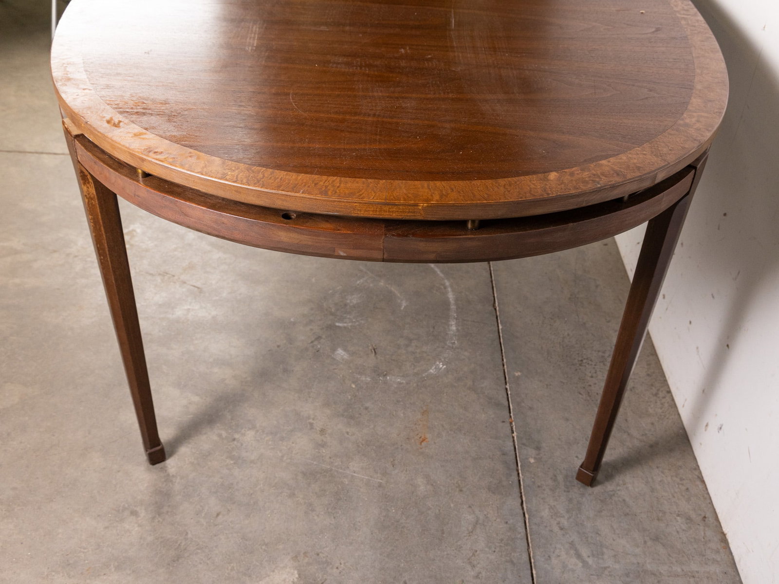 Vintage Mid Century Modern MCM Walnut and Burl Dining Table - 5