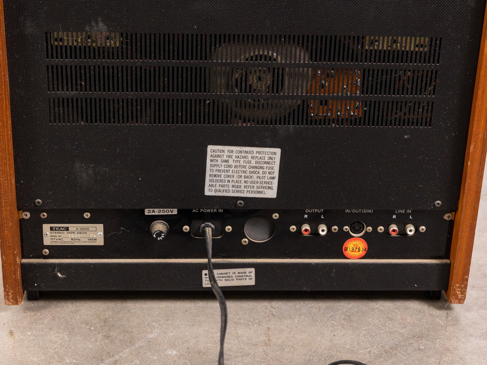 TEAC A-3000 Stereo Tape Deck Reel to Reel Player - 7