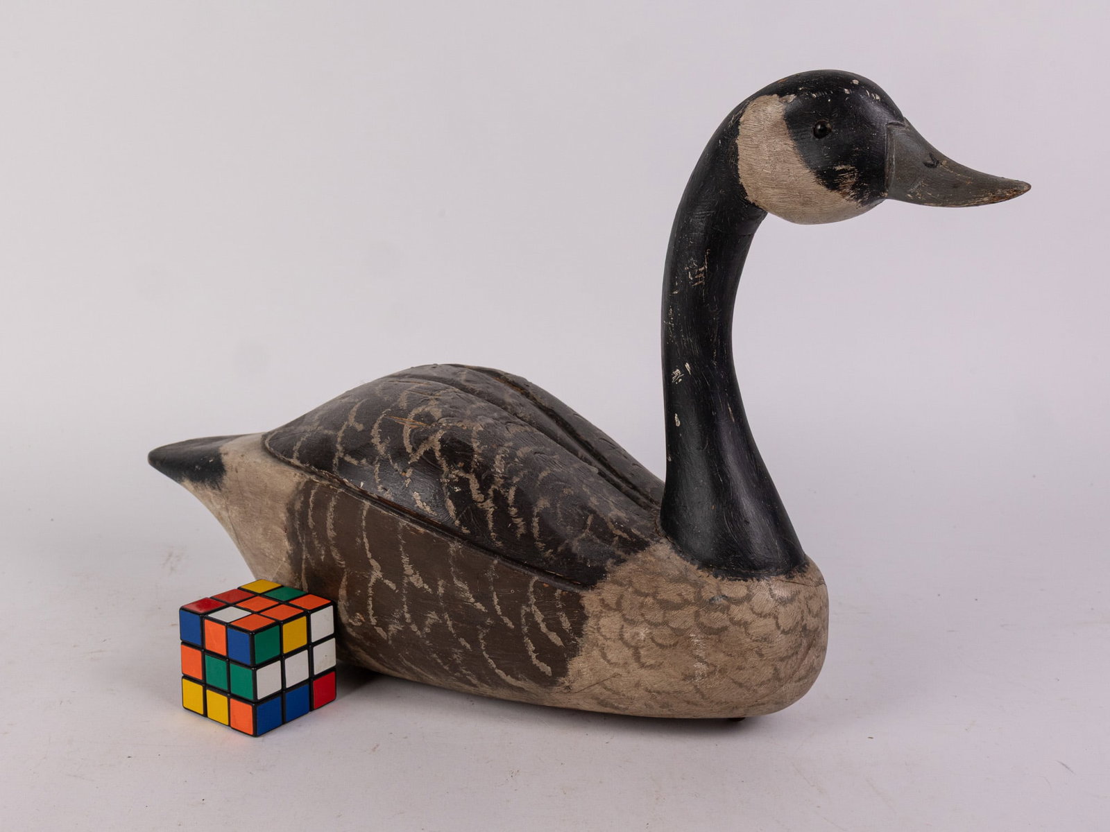 Vintage Wooden Carved Canada Goose Decoy - 2