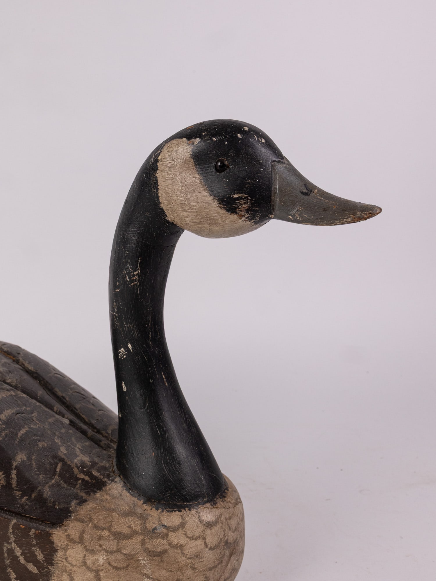 Vintage Wooden Carved Canada Goose Decoy - 3