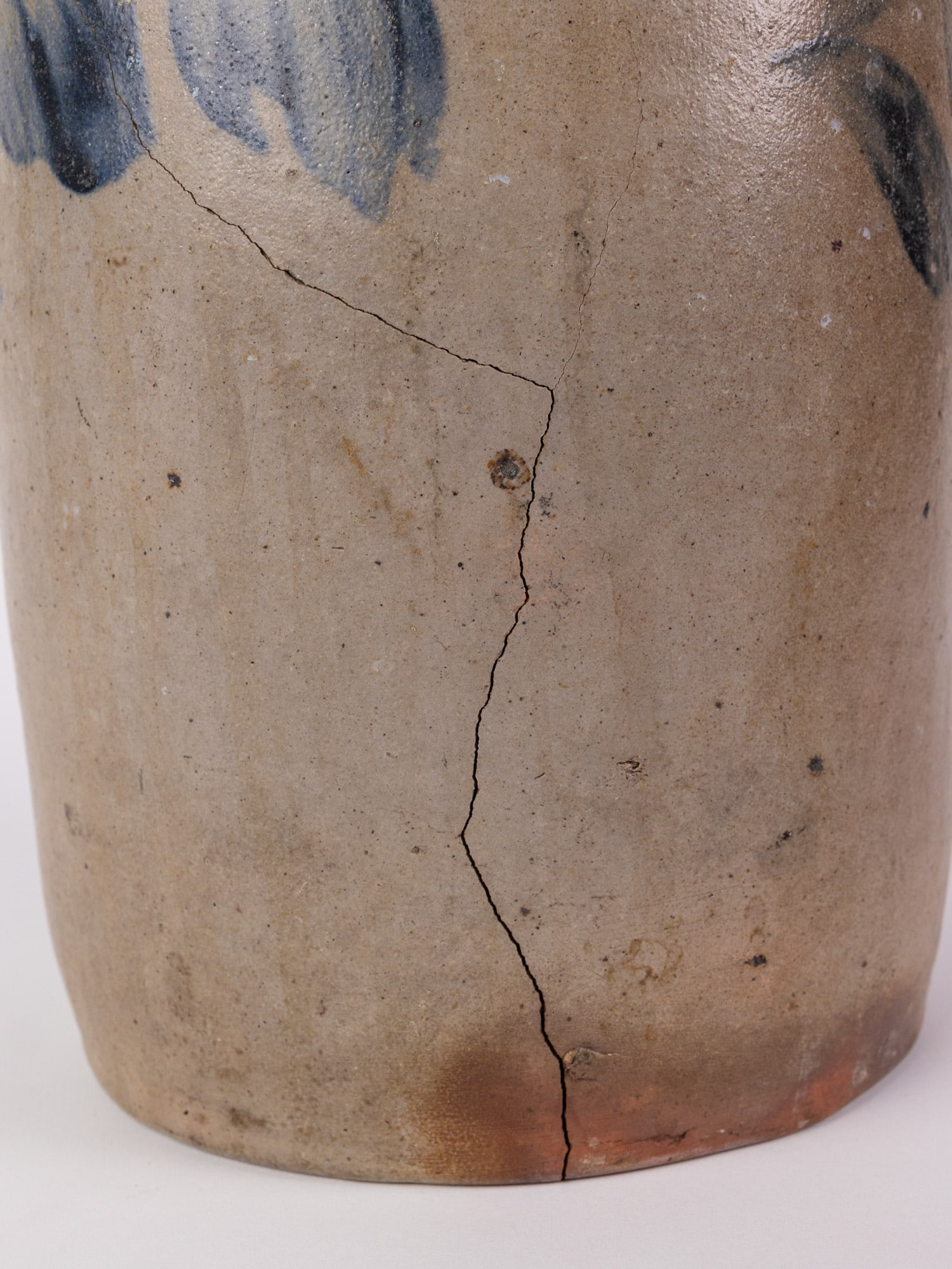 Cobalt Decorated Salt Glazed Stoneware Crock - 5