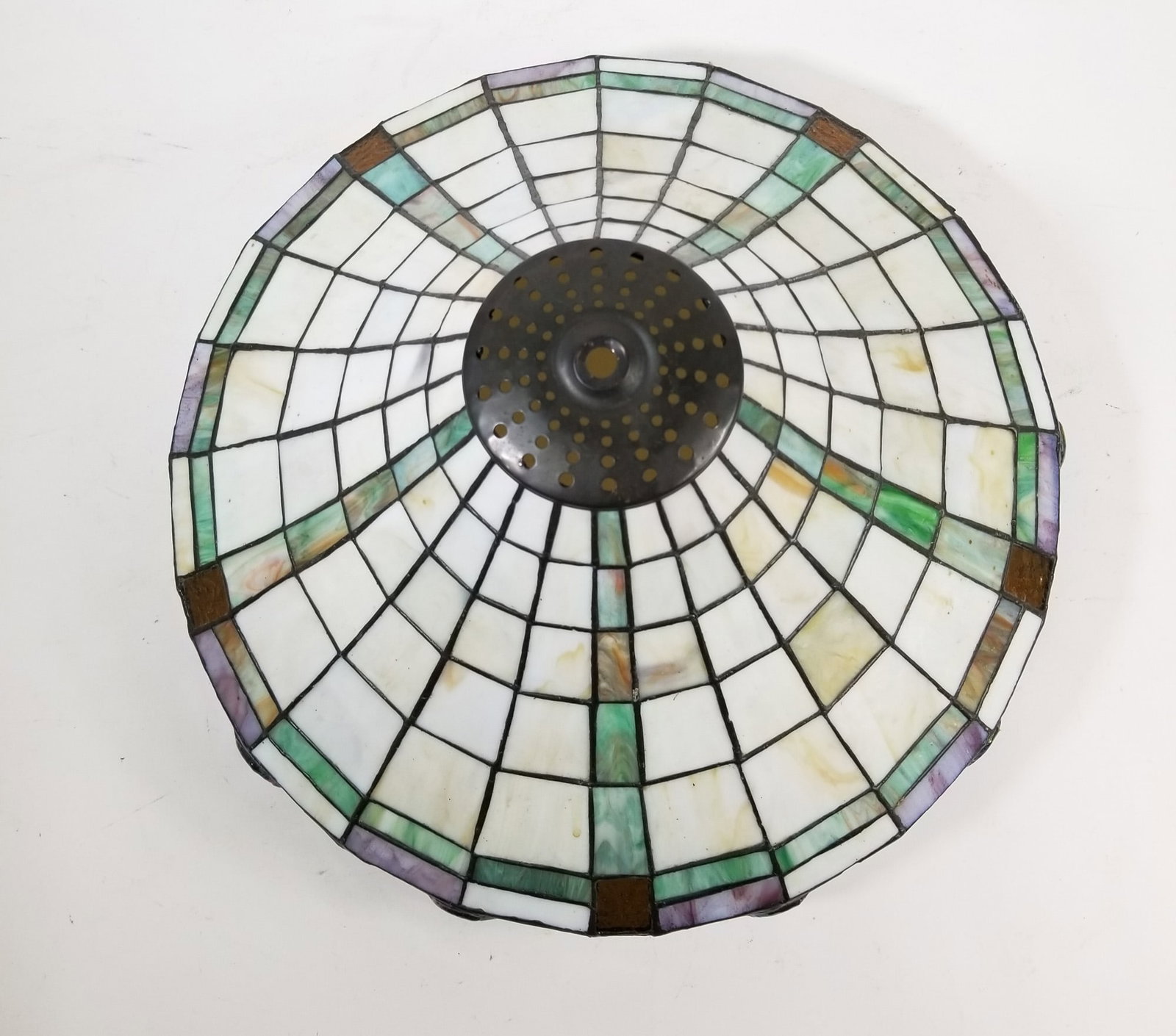 Mission Style Leaded Glass Lamp Shade - 2