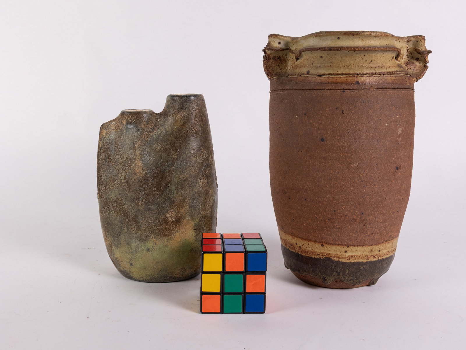 Two Mid Century Modern Brutalist Ceramic Vessels - 2