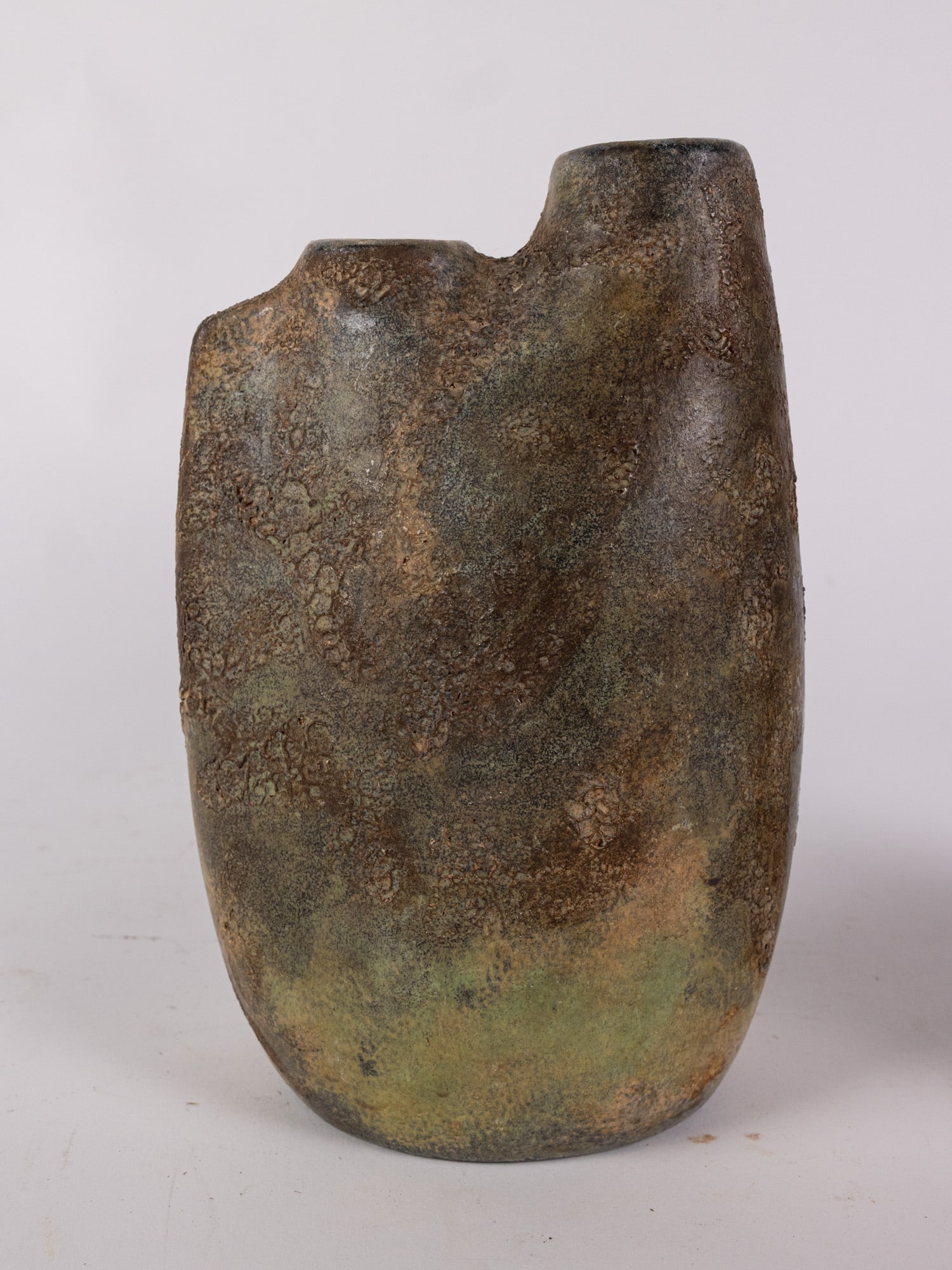 Two Mid Century Modern Brutalist Ceramic Vessels - 3