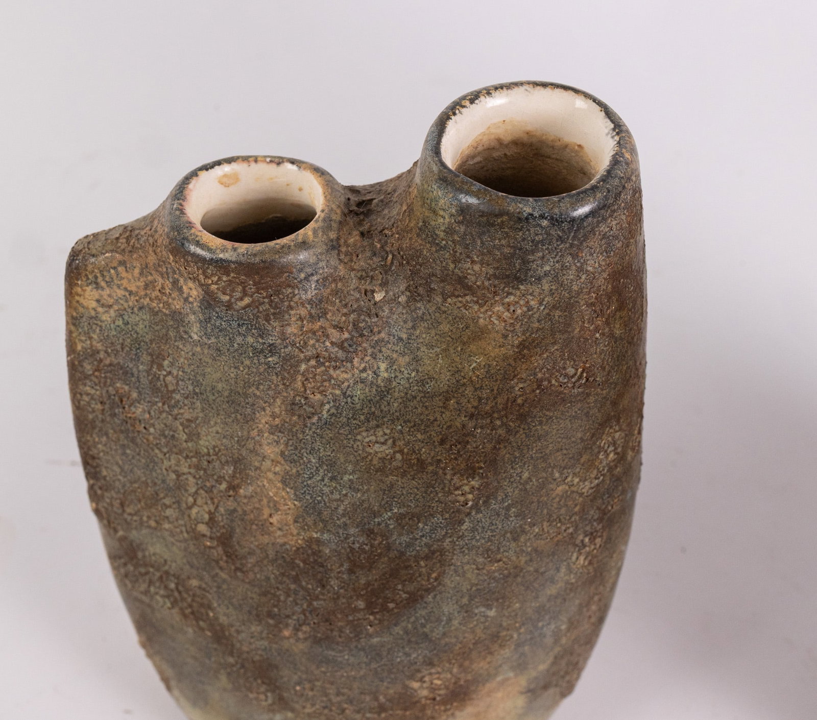 Two Mid Century Modern Brutalist Ceramic Vessels - 4