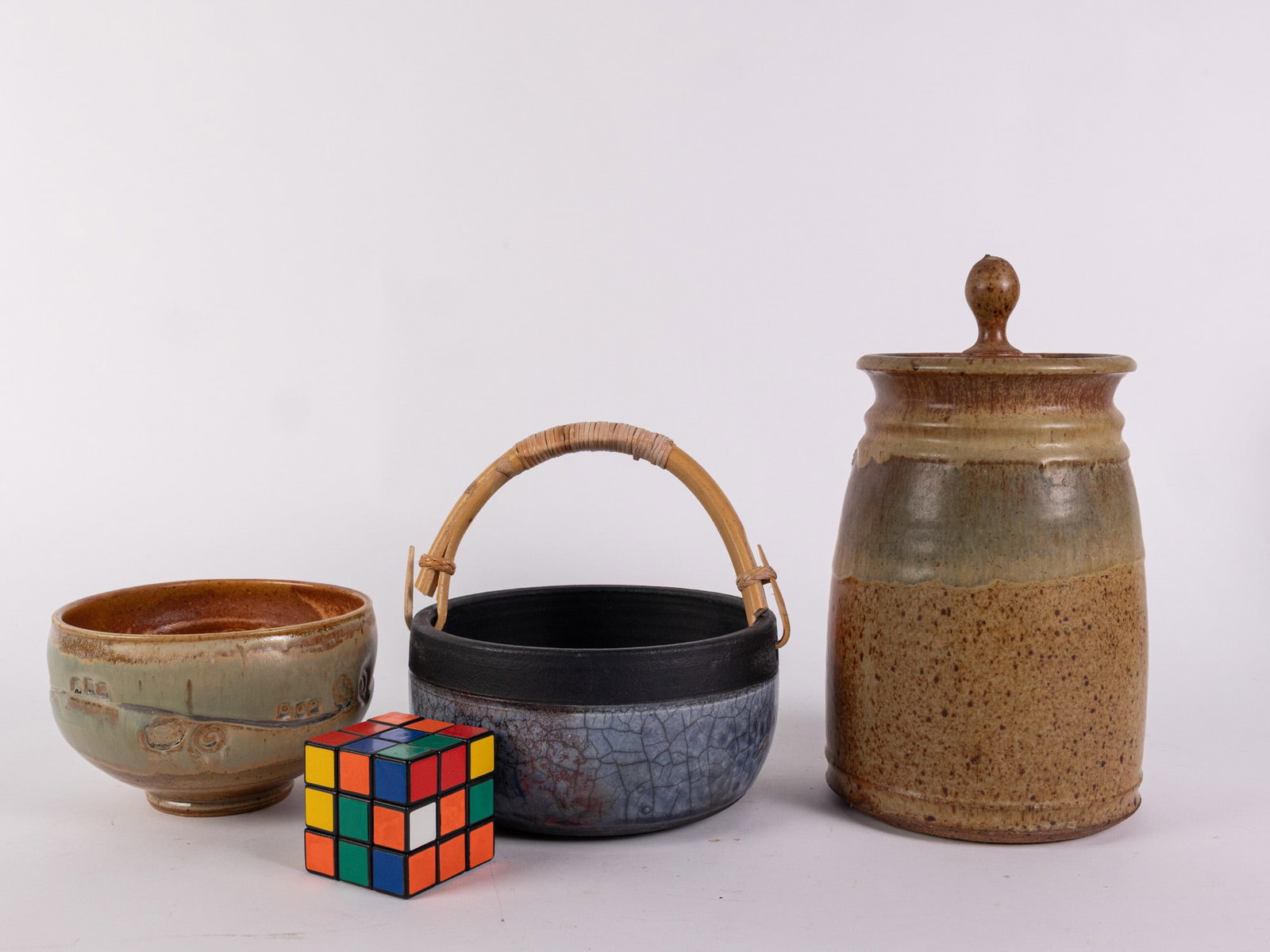 Grouping of Three Vintage Studio Made Ceramic Vessels - 2