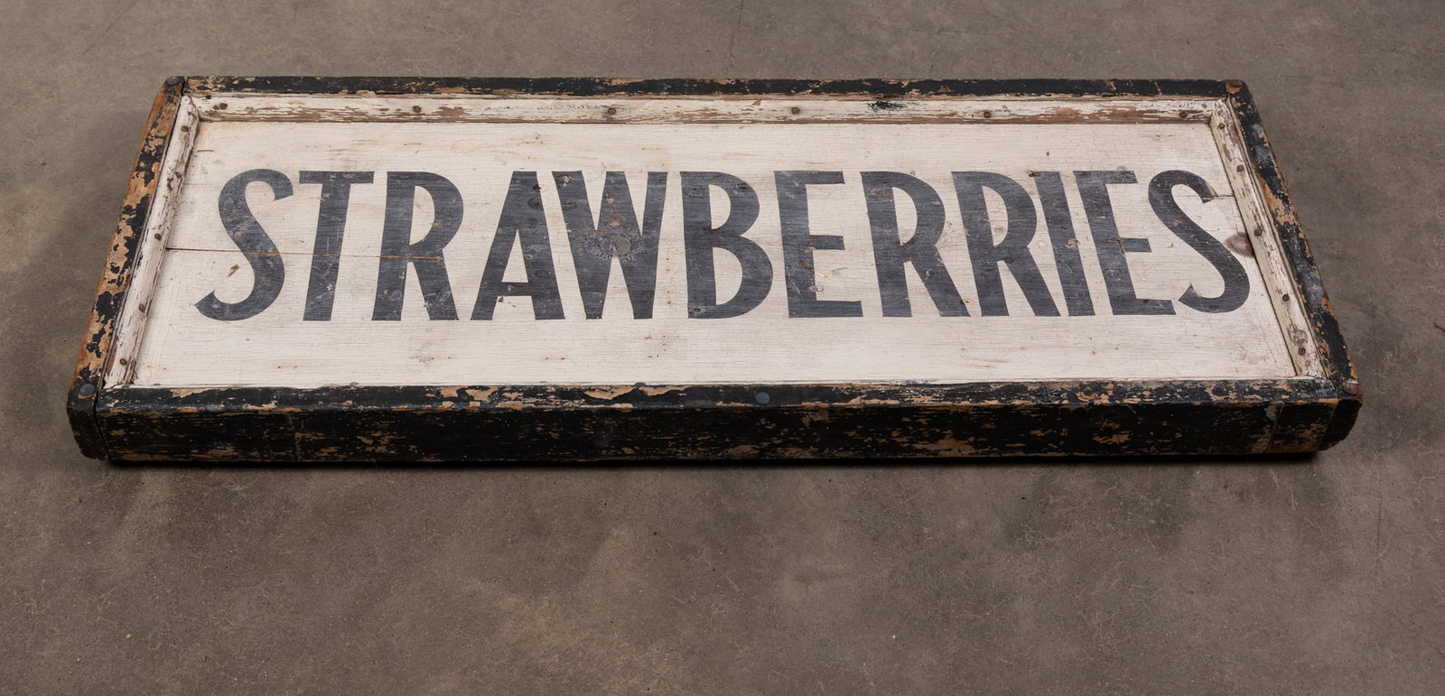 "Strawberries" Hand Painted Rustic Sign - 2