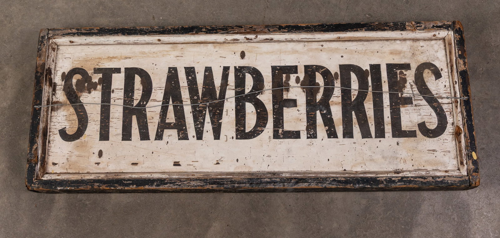 "Strawberries" Hand Painted Rustic Sign - 3