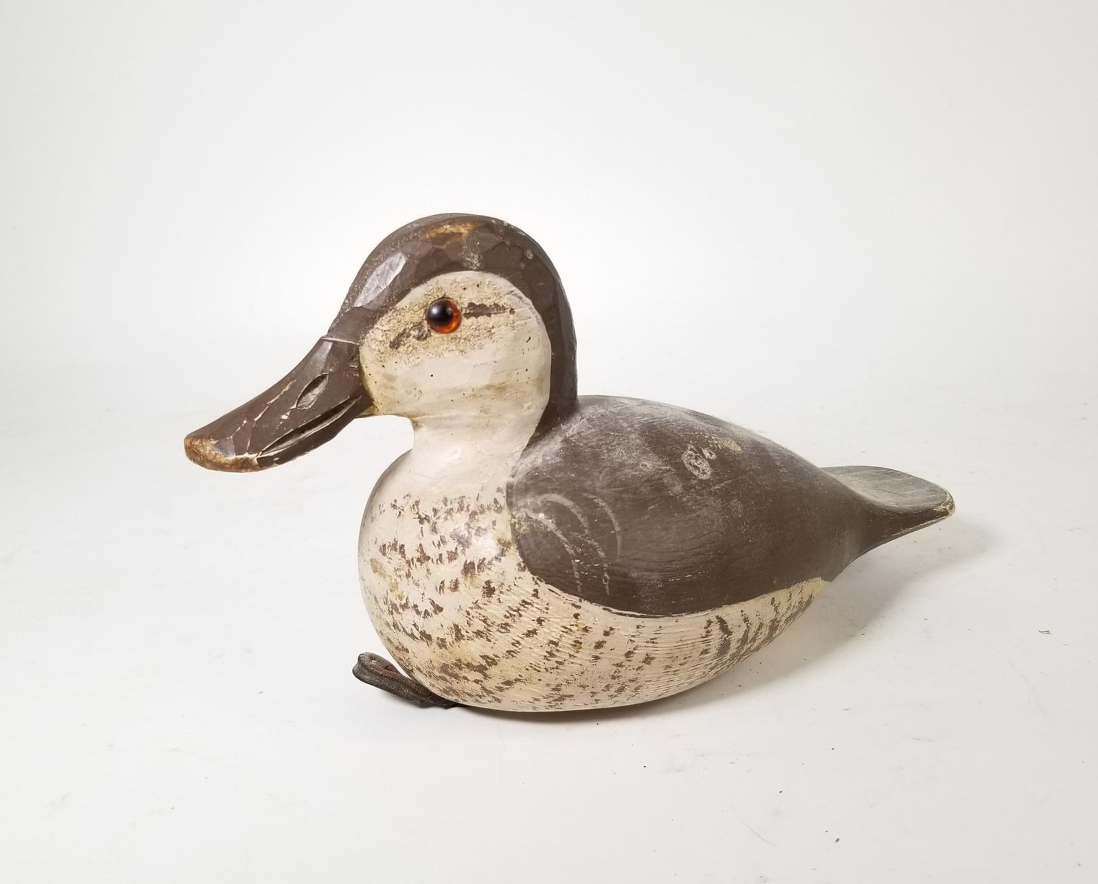 Vintage Ruddy Duck Carved Wooden Decoy - 2