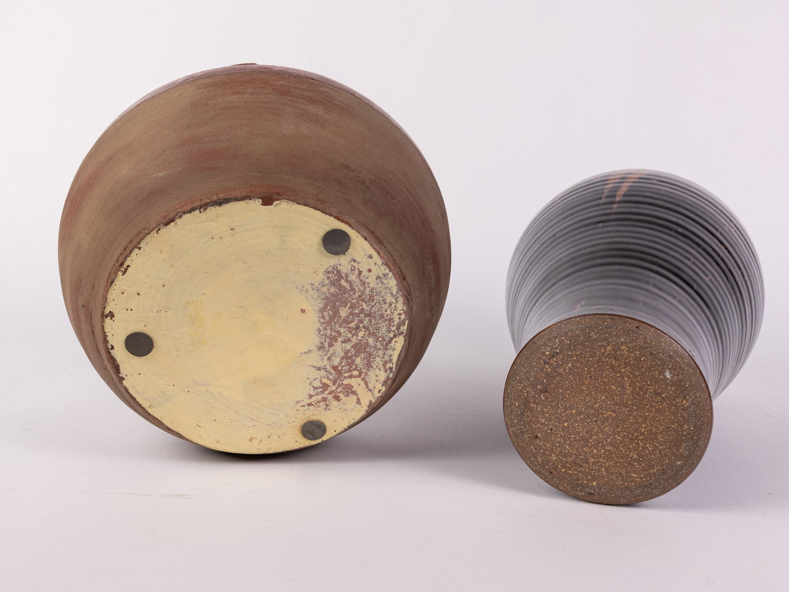 Two Vintage Decorative Ceramic Vessels ft. Pomegranate Form - 4