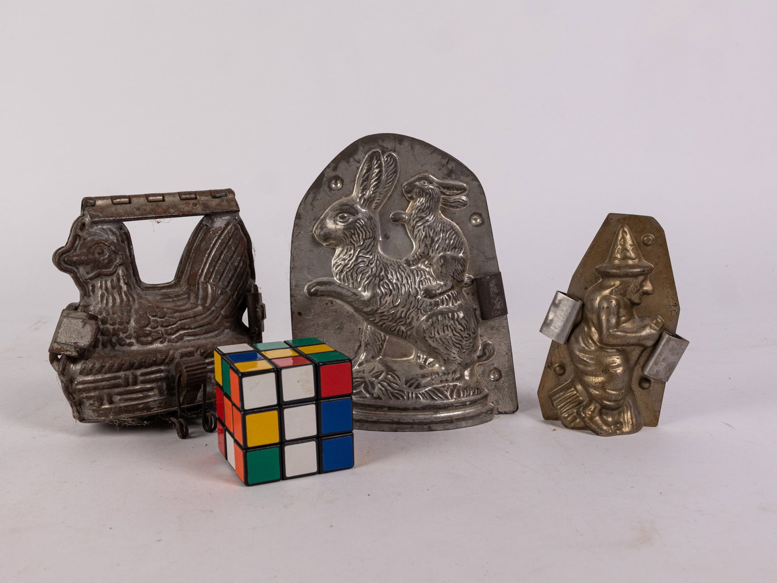 Three Vintage Metal Chocolate Molds - 2