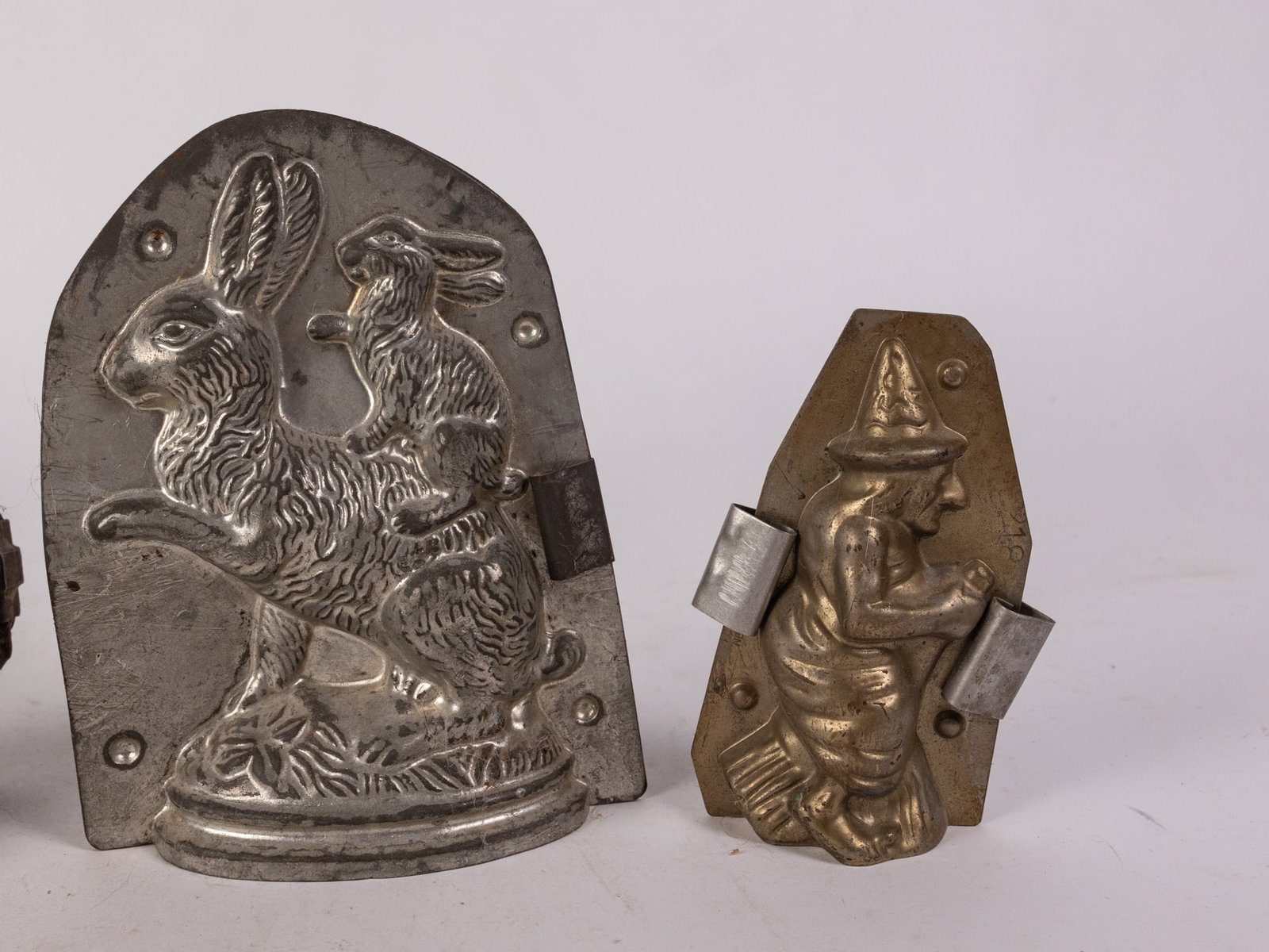 Three Vintage Metal Chocolate Molds - 4