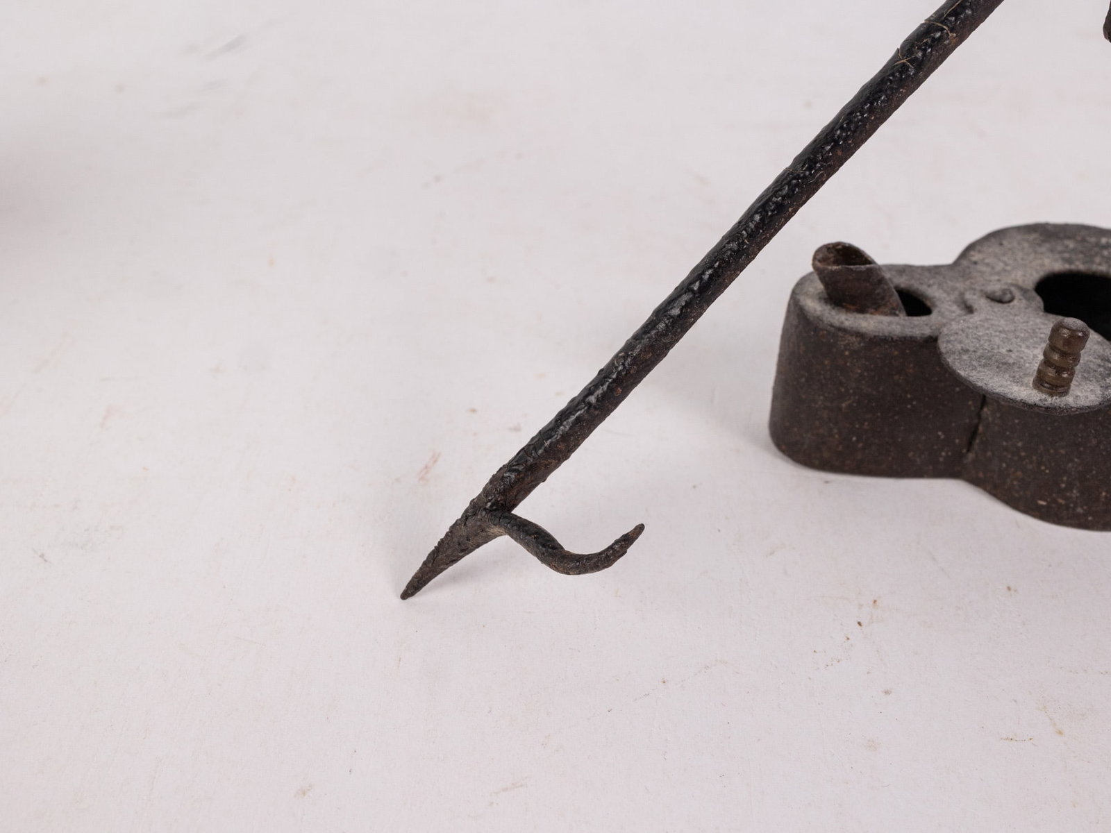 Antique Iron Whale Oil Lantern - 3