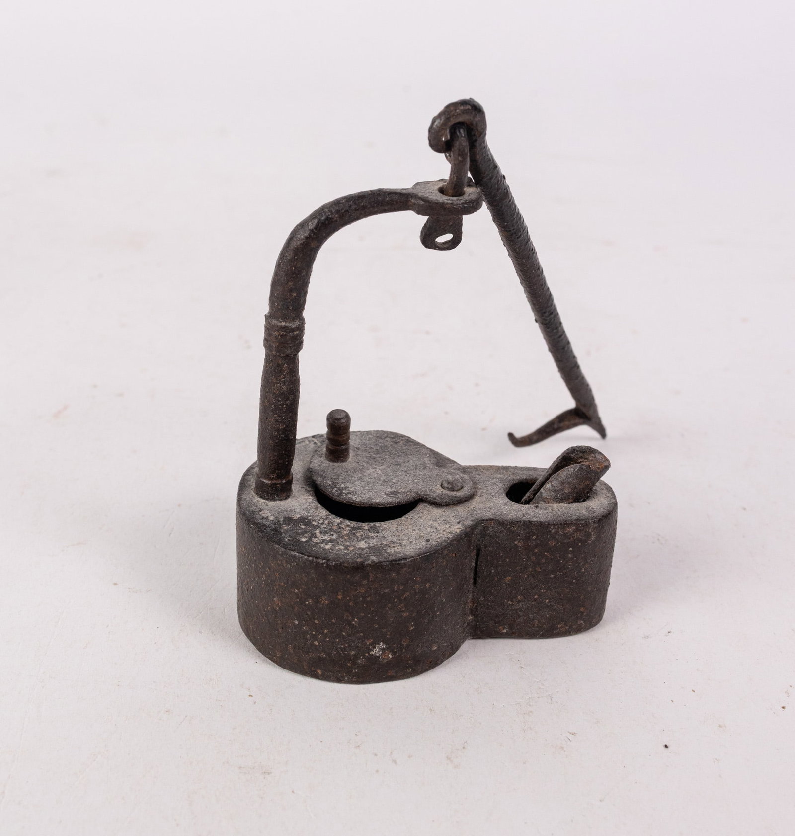 Antique Iron Whale Oil Lantern - 4