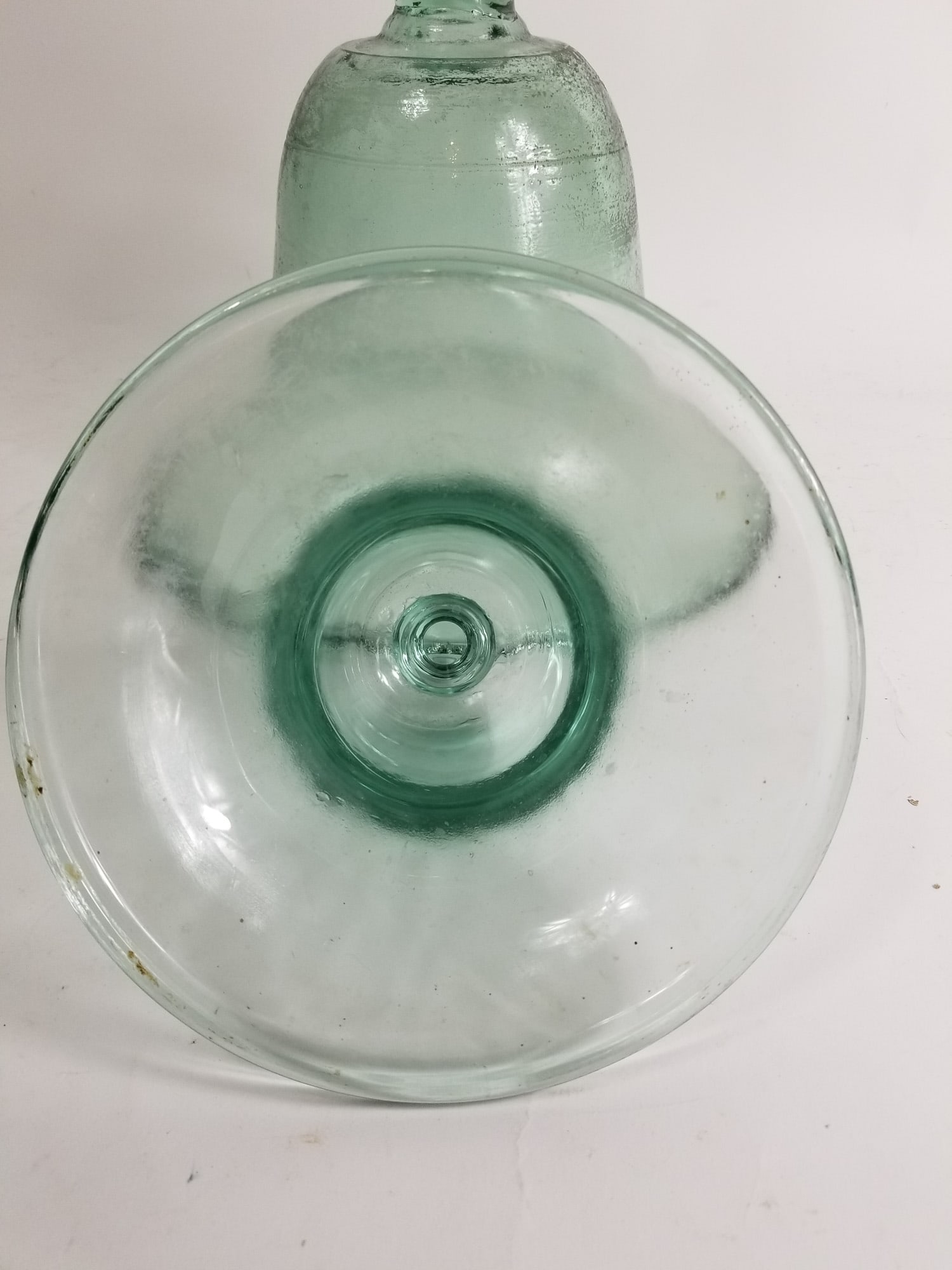 Three Antique French Aqua Glass Cloches - 2