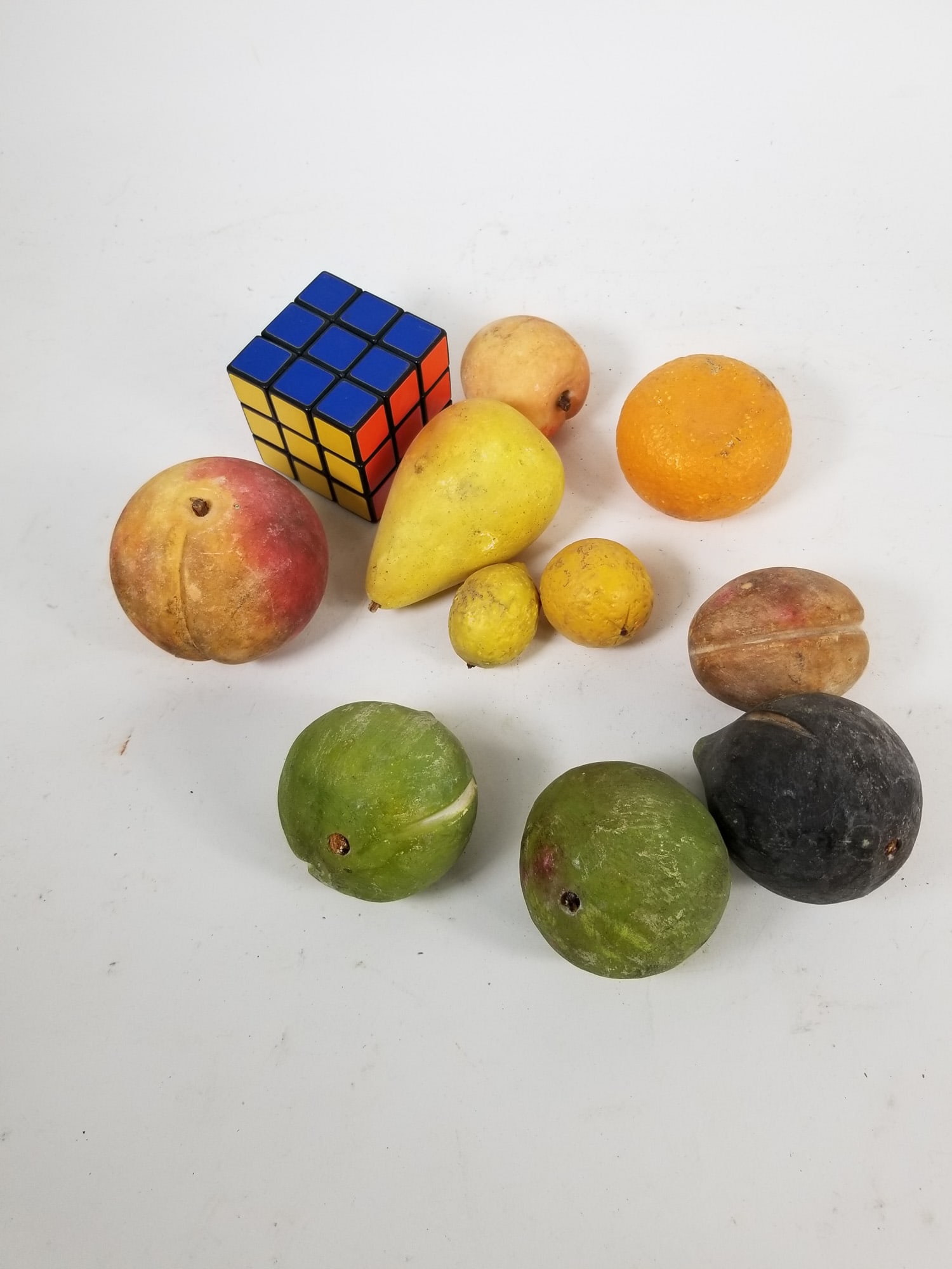 Lot of Vintage Decorative Alabaster Stone Fruit - 2