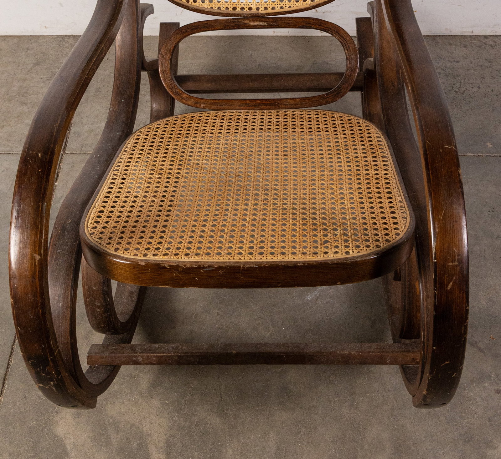 Antique Bentwood Cane Rocking Chair - 2