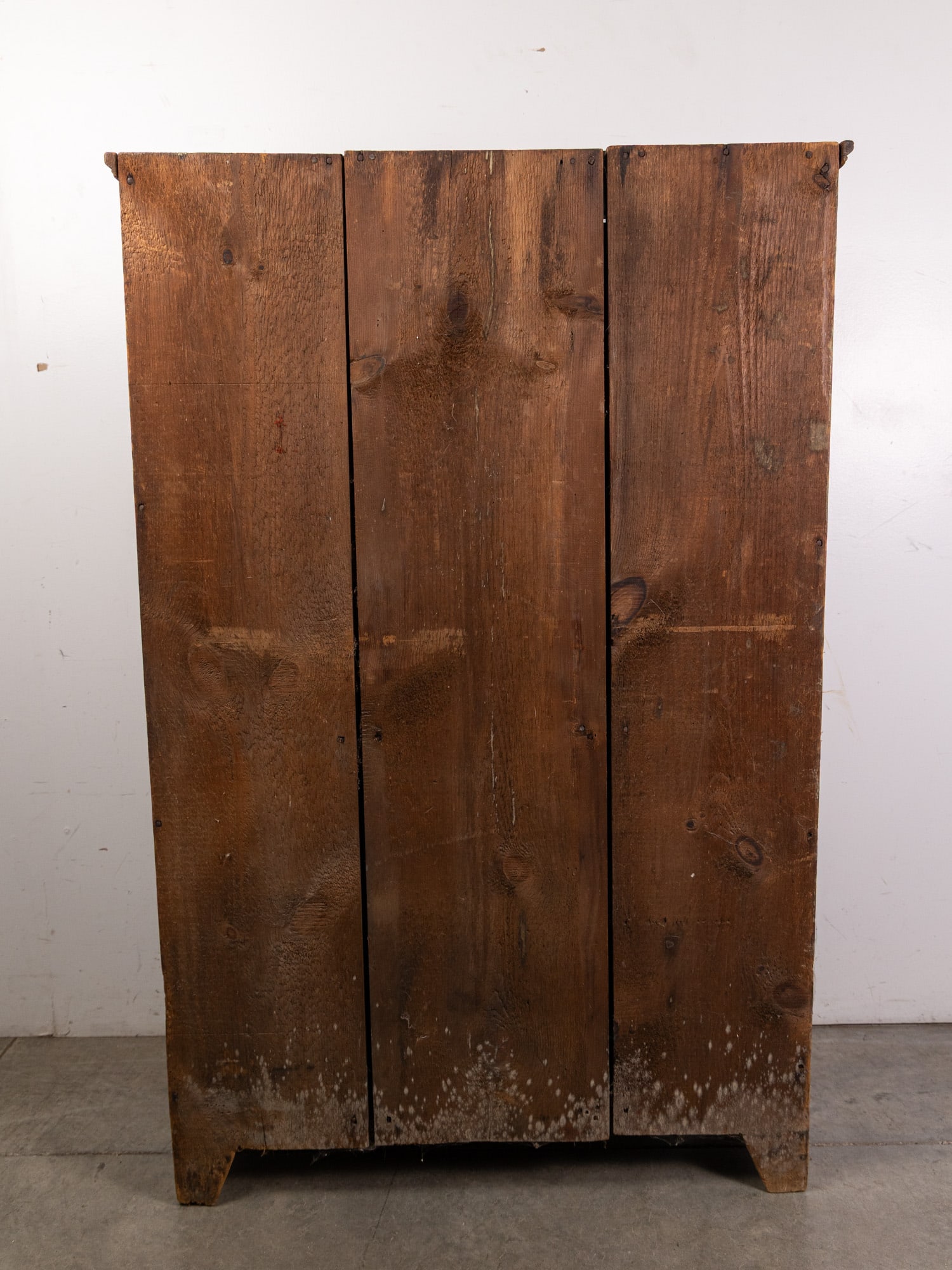Antique Wooden Red Painted Primitive Cupboard - 7