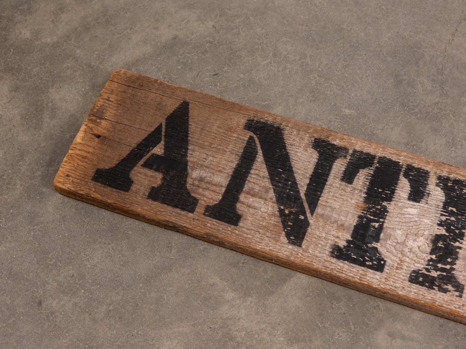 "Antiques" Hand Painted Rustic Sign - 3