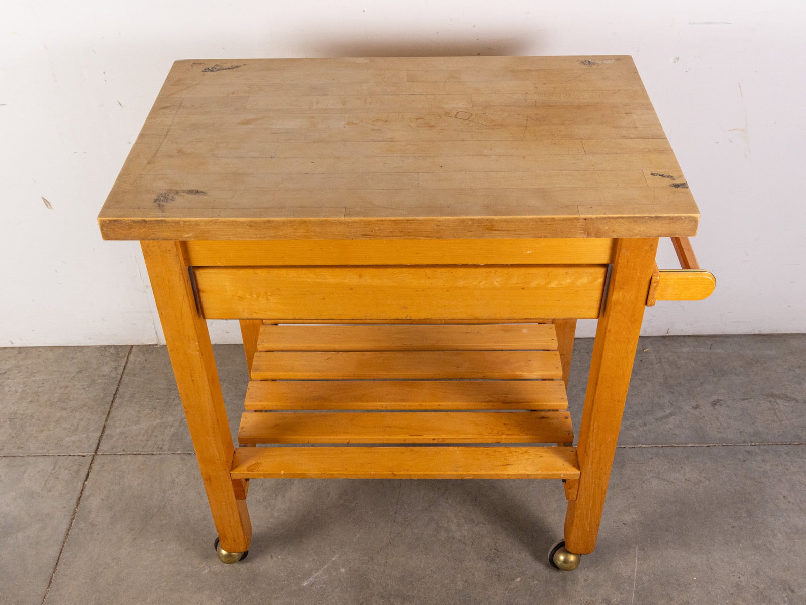 Vintage Rolling Kitchen Island Cart - 2