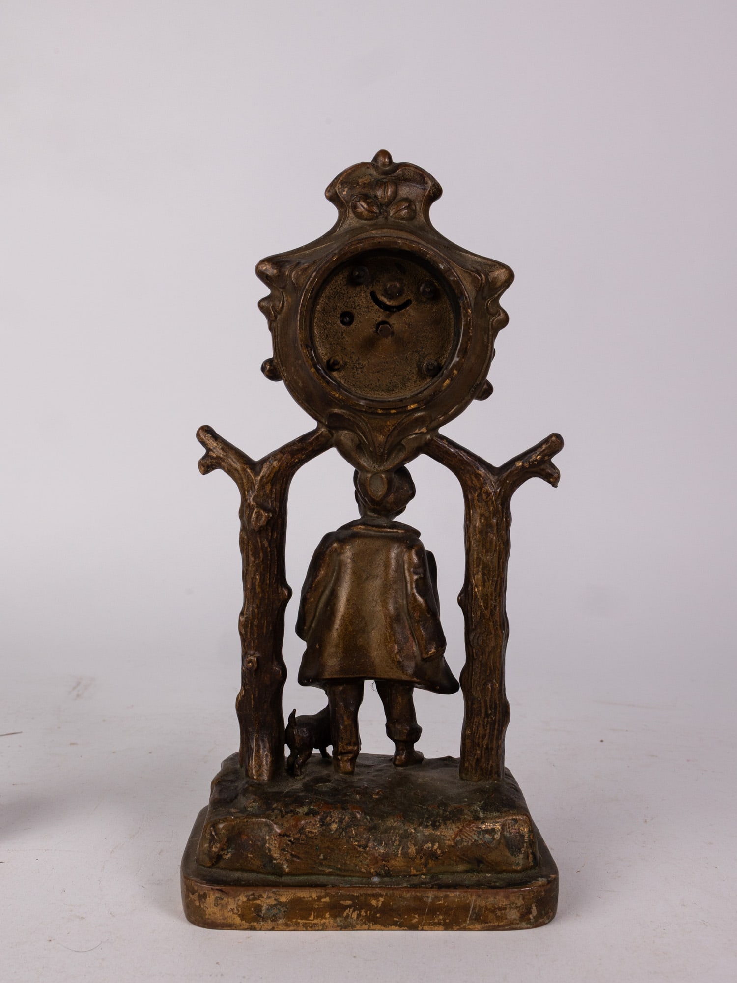 Vintage Ansonia Art Nouveau Gilded Cast Metal Mantel Clock - 4