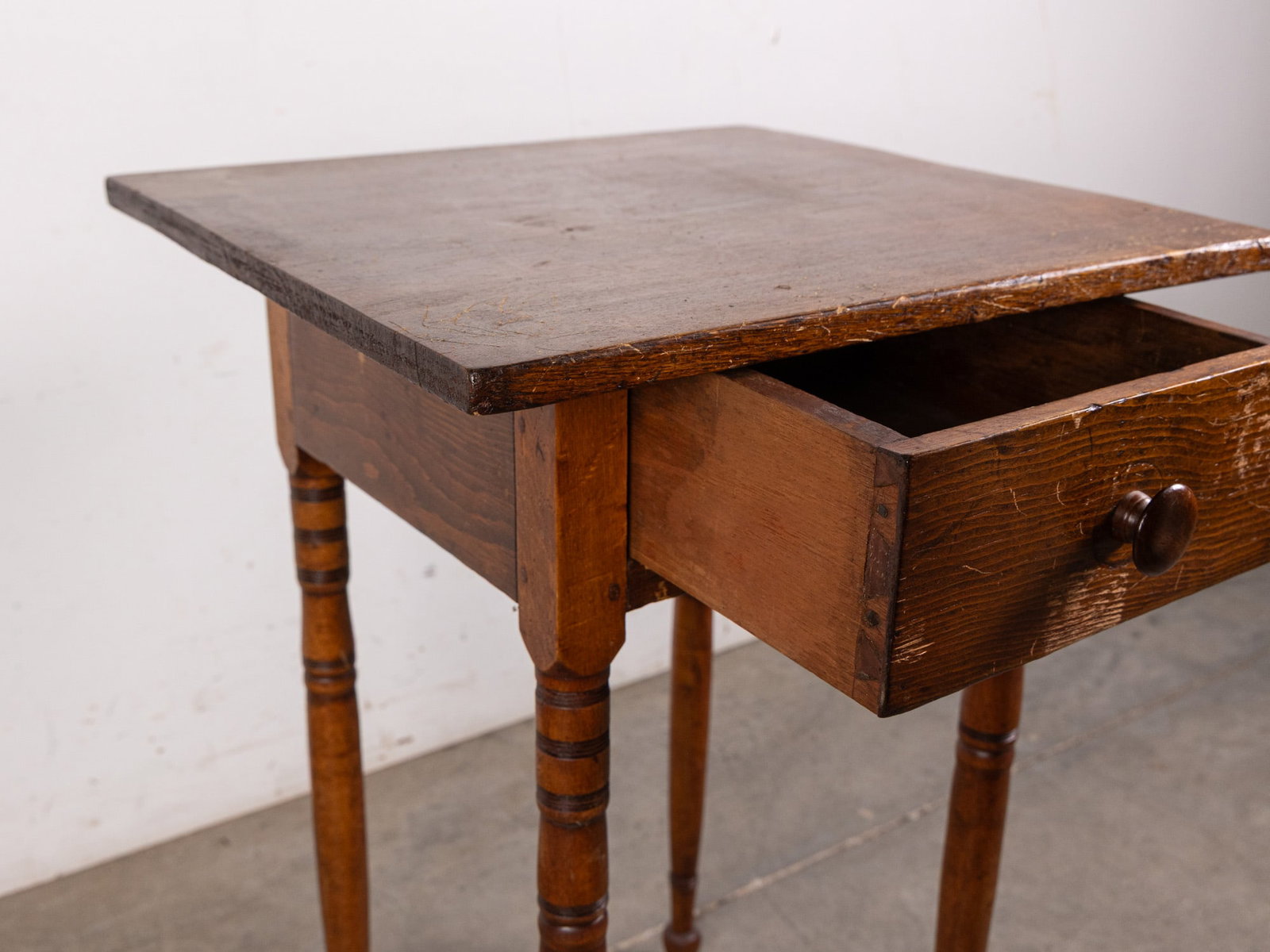 Antique Single-Drawer Side Table - 3