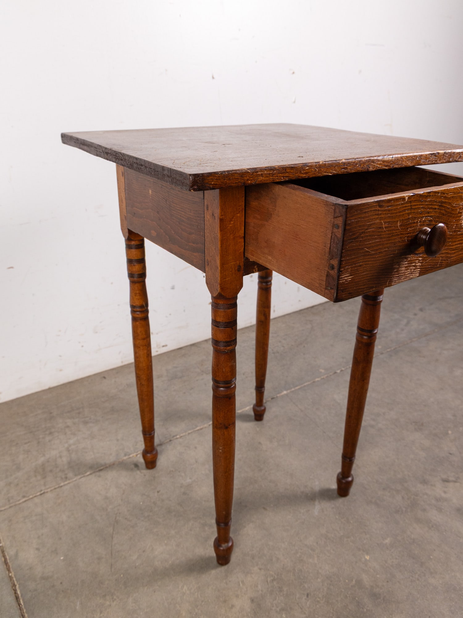 Antique Single-Drawer Side Table - 4