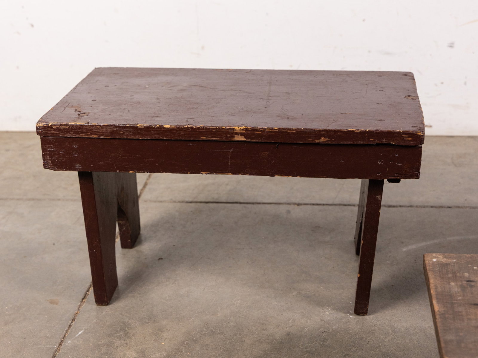 Three Vintage Primitive Wood Stools - 2