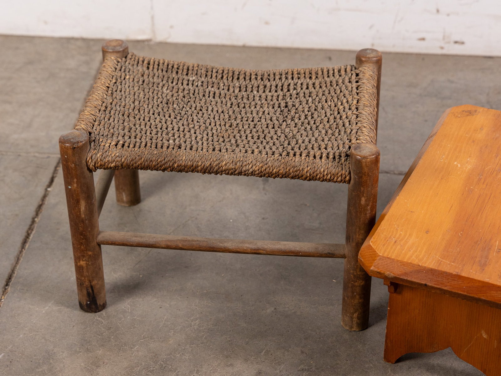 Three Vintage Wood Stools - 2