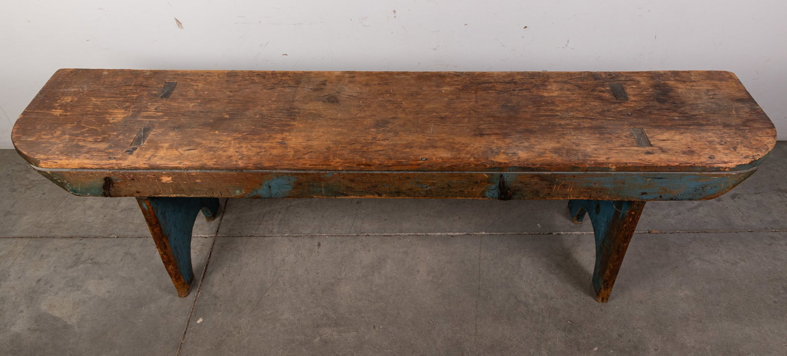 Antique Primitive Wooden Bench - 2