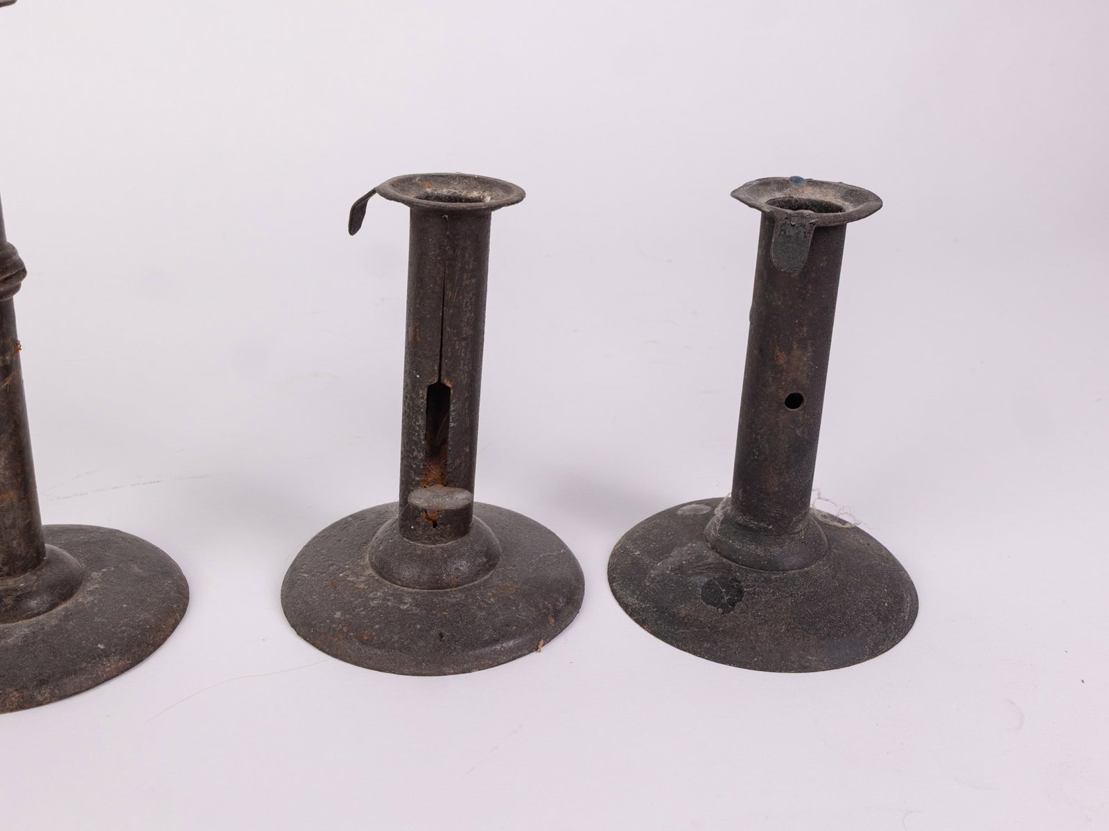 Lot of Antique Primitive Taper Candle Holder - 4