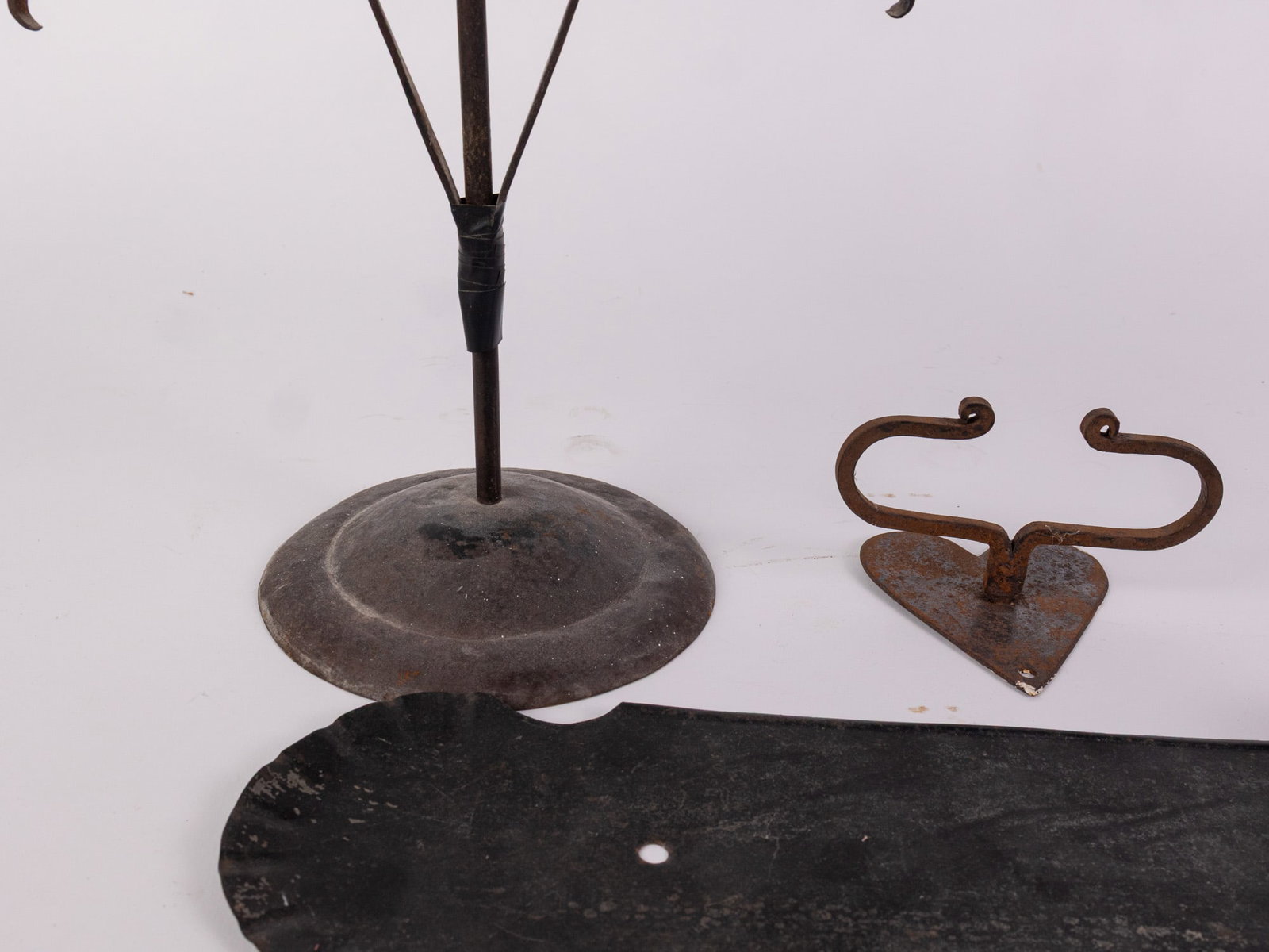 Antique Primitive Iron and Tin Candle Holders and Lanterns - 4