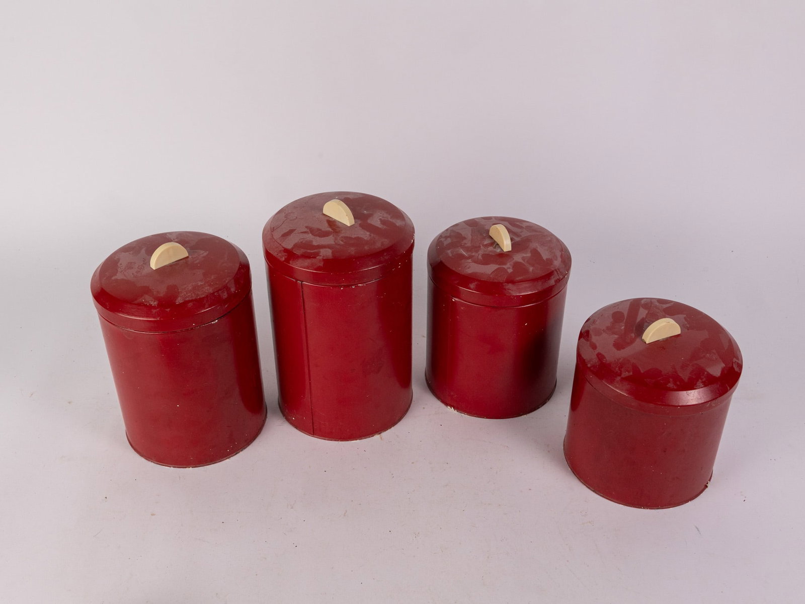 Set of Four Vintage Art Deco Kitchen Cannisters - 3