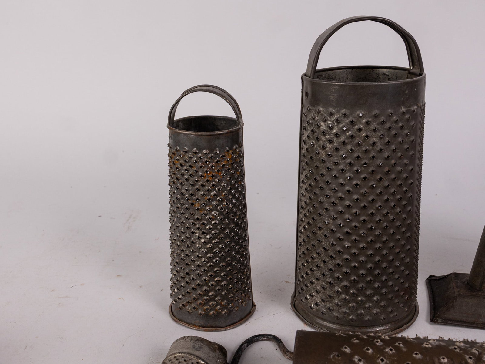 Antique Cheese Graters and Candle Mold - 3