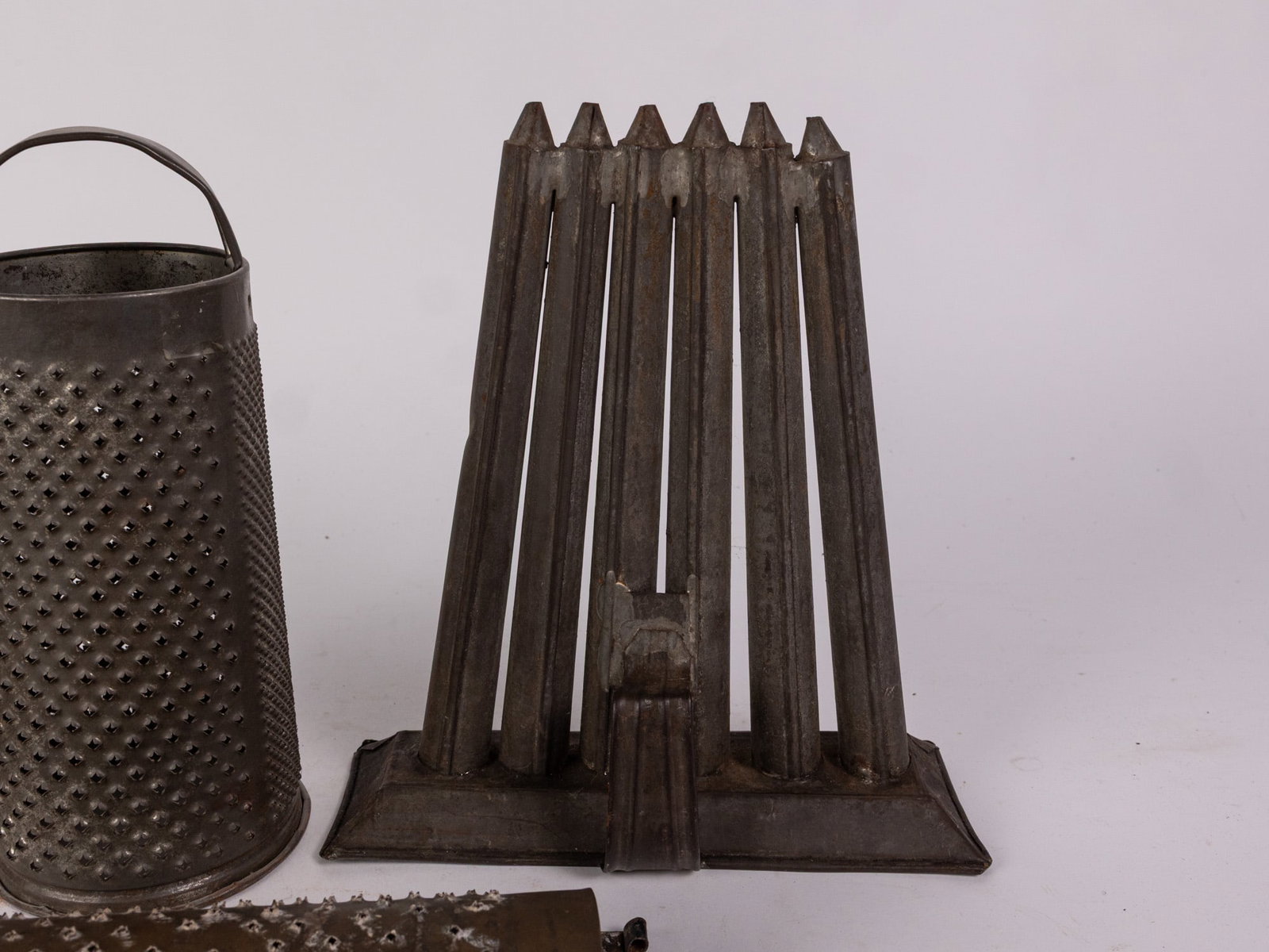Antique Cheese Graters and Candle Mold - 4